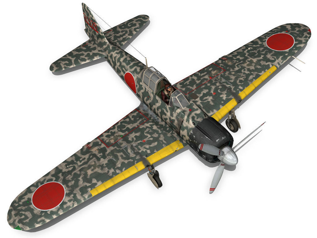 Mitsubishi A6M2 Zero - Hiyo Fighter Group 3D model_5