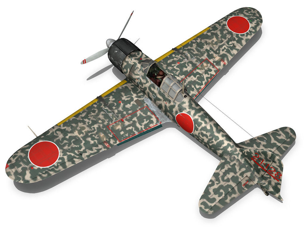 Mitsubishi A6M2 Zero - Hiyo Fighter Group 3D model_4