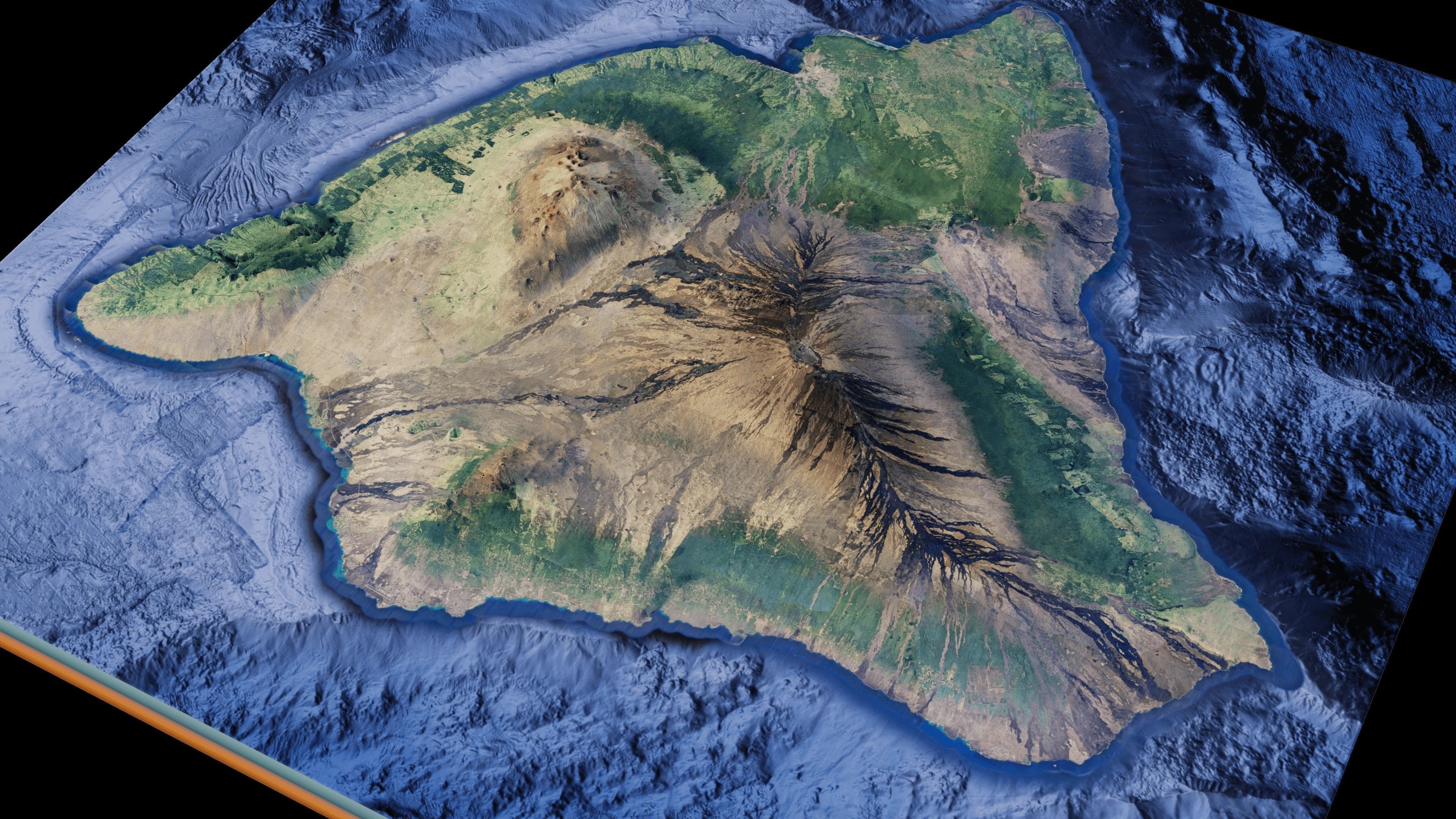 island of Hawaii 3d model terrain The Big Island 3D model_2