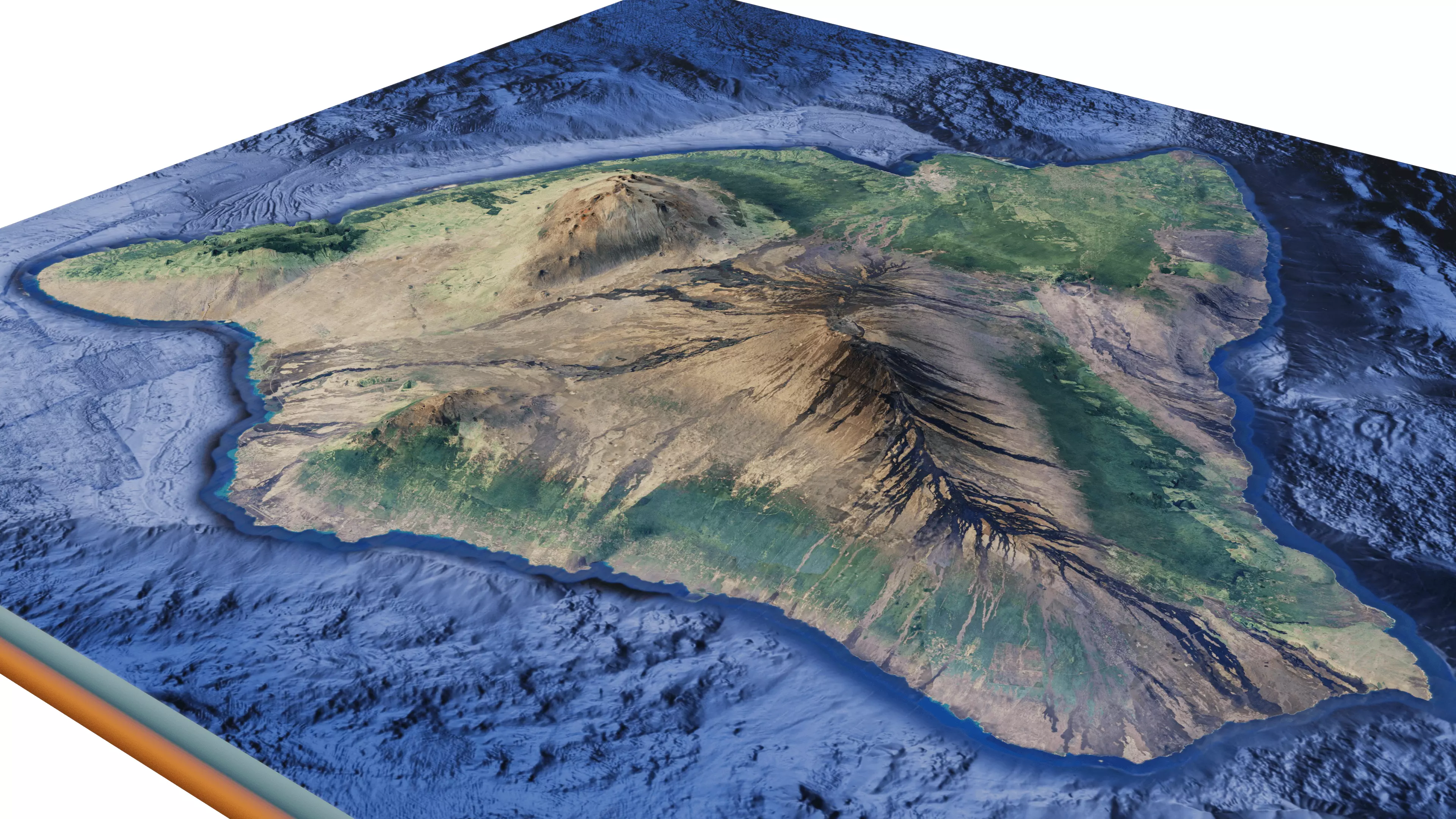 island of Hawaii 3d model terrain The Big Island 3D model_0