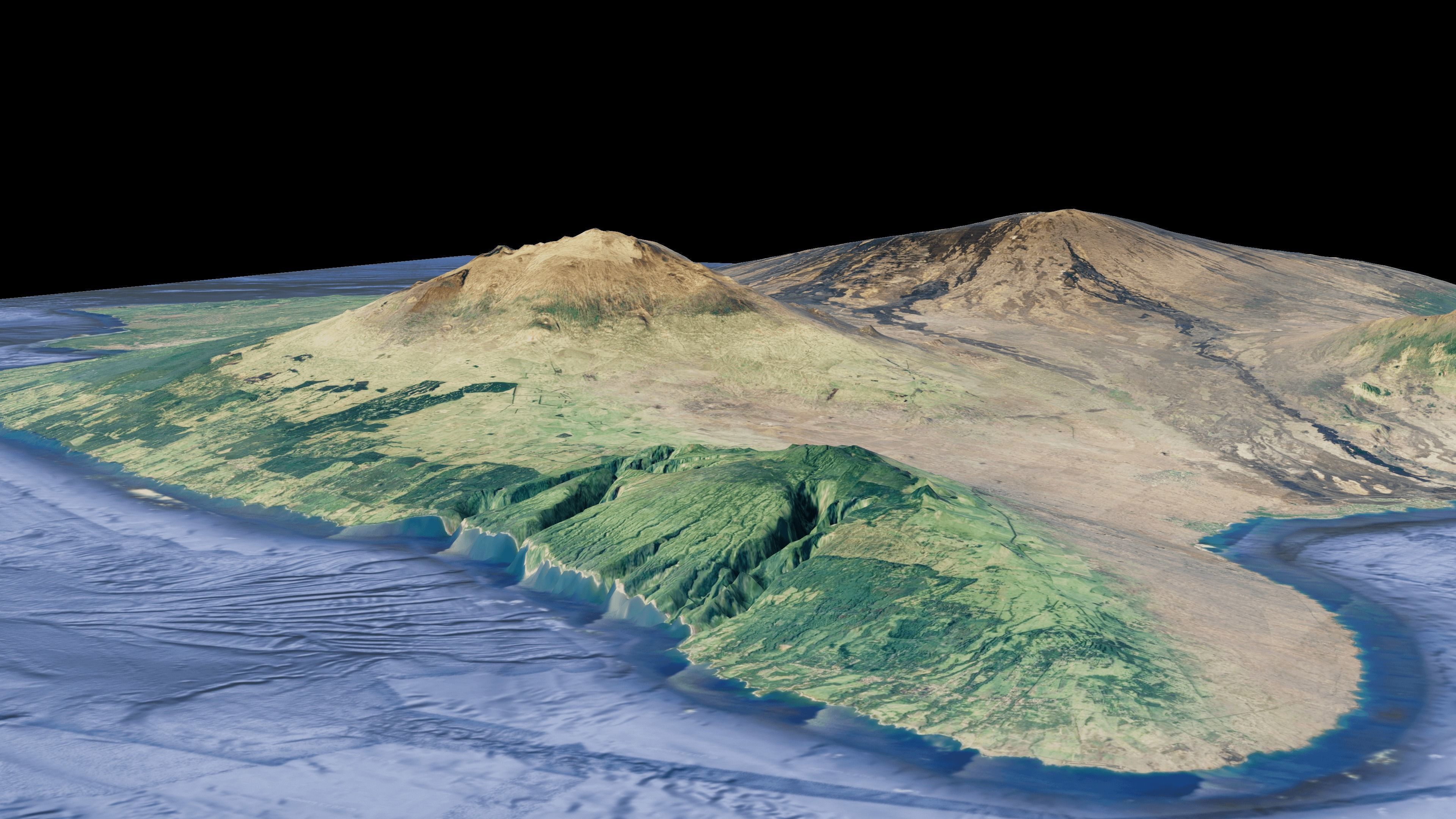 island of Hawaii 3d model terrain The Big Island 3D model_7