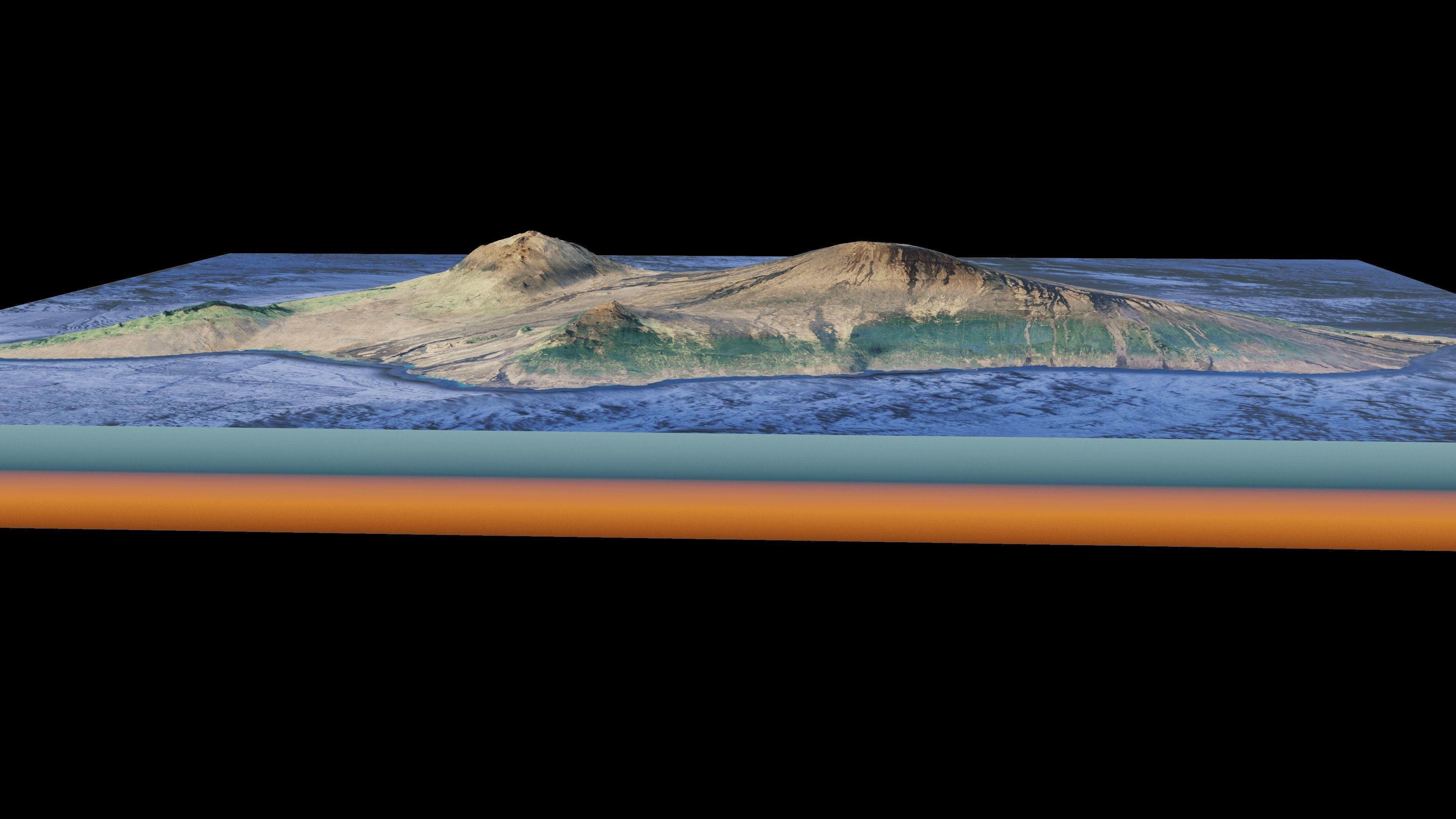 island of Hawaii 3d model terrain The Big Island 3D model_3