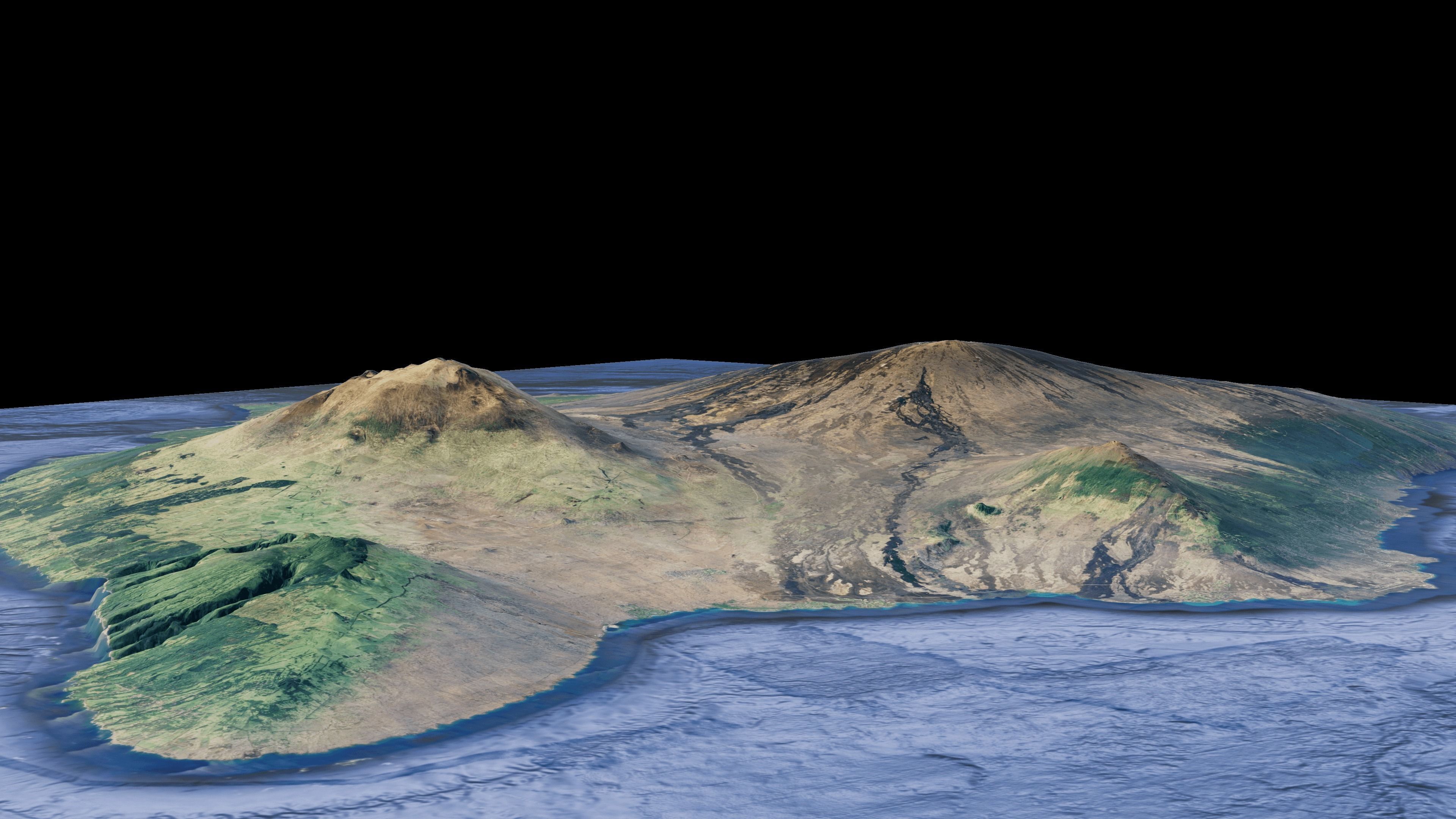 island of Hawaii 3d model terrain The Big Island 3D model_6