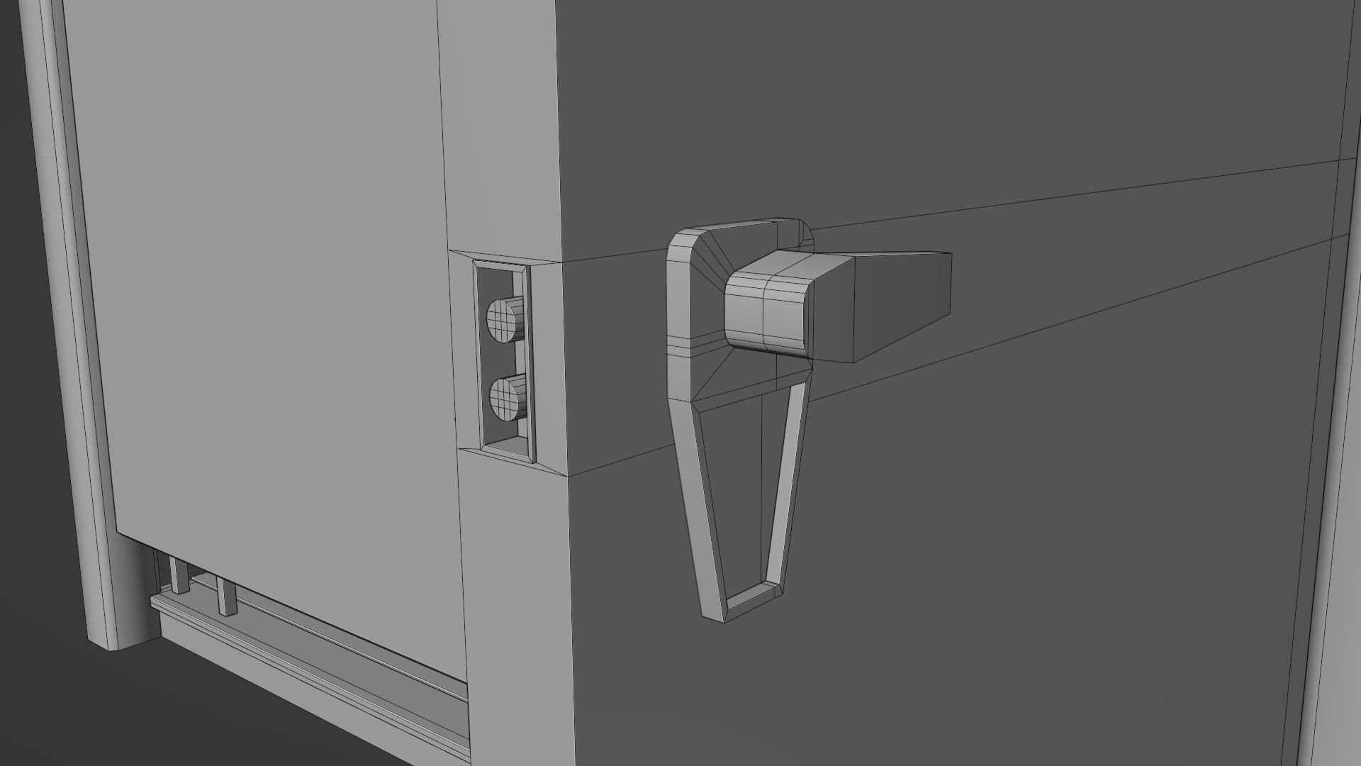 Dressing booth Changing room Beach cabin tent Low-poly 3D model_10