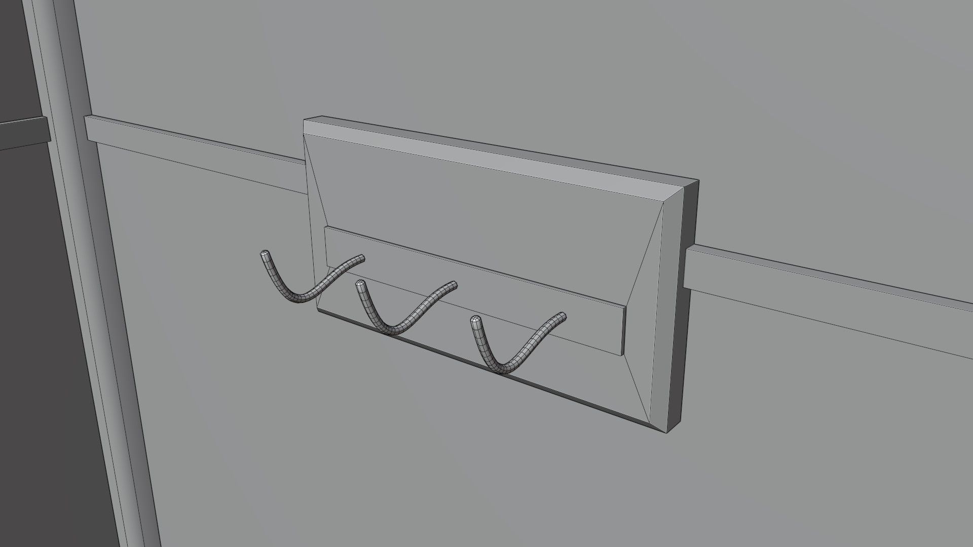 Dressing booth Changing room Beach cabin tent Low-poly 3D model_9