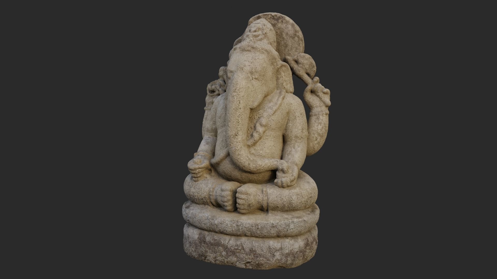 Genesha statue 3D model_3