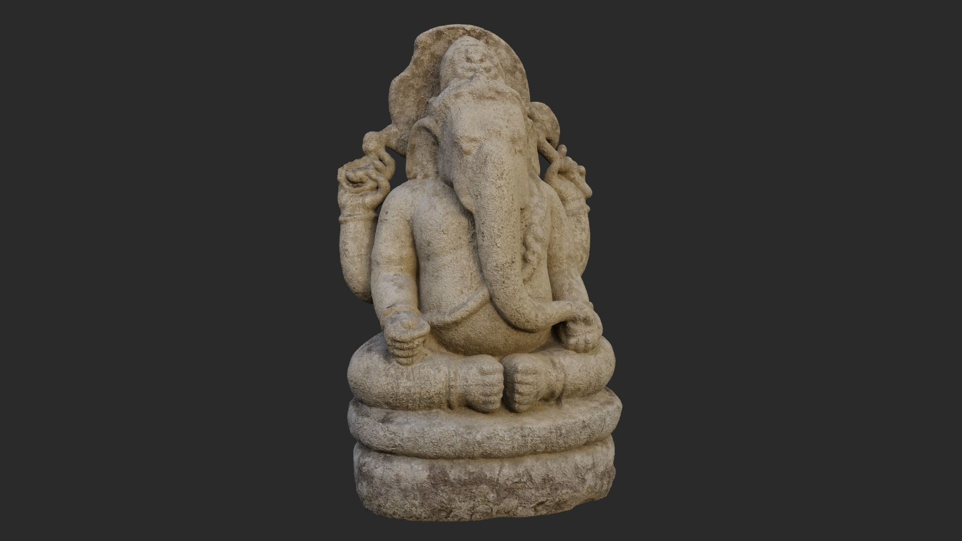 Genesha statue 3D model_1