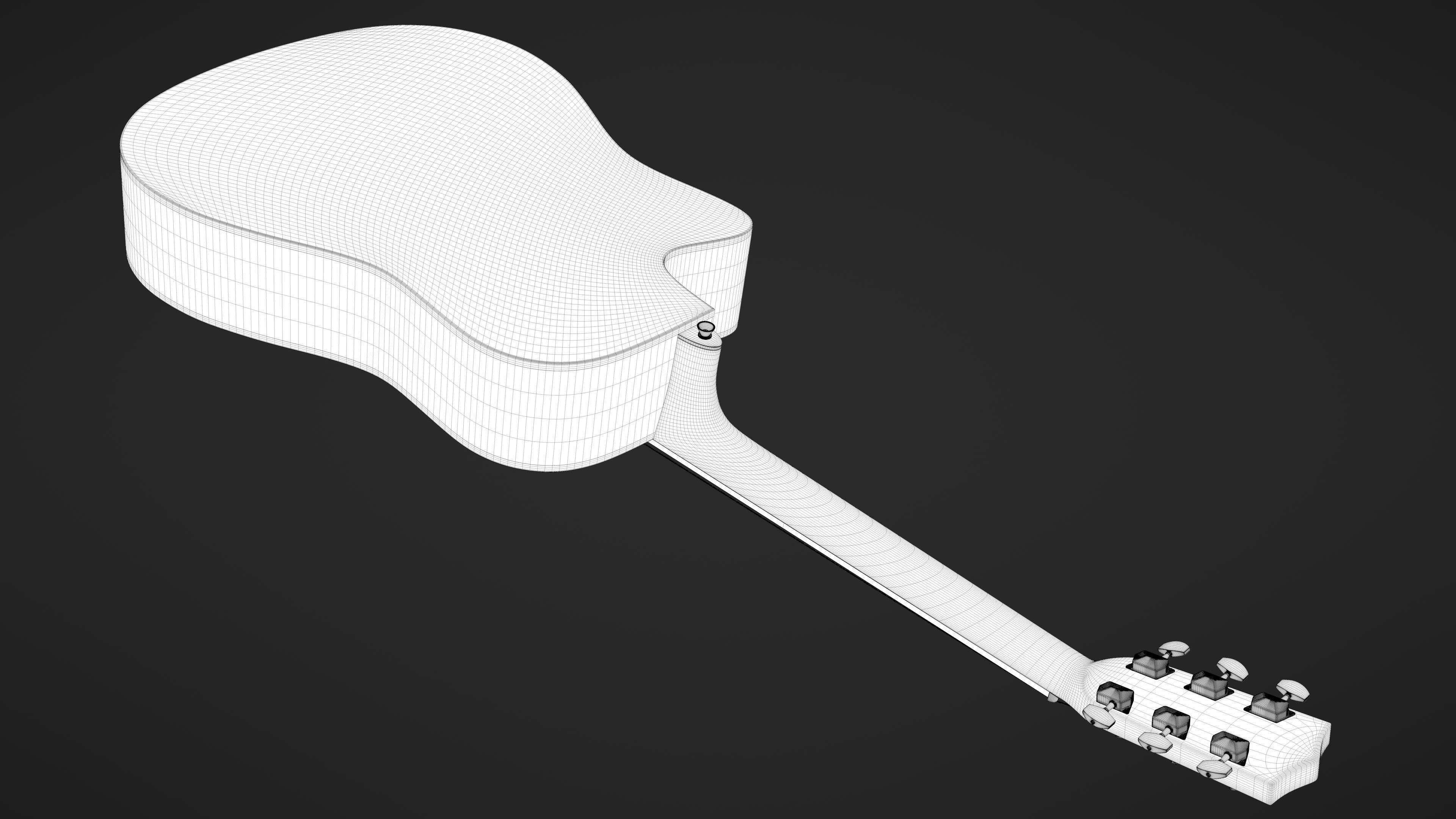 Auditorium Acoustic Guitar 3D model_30