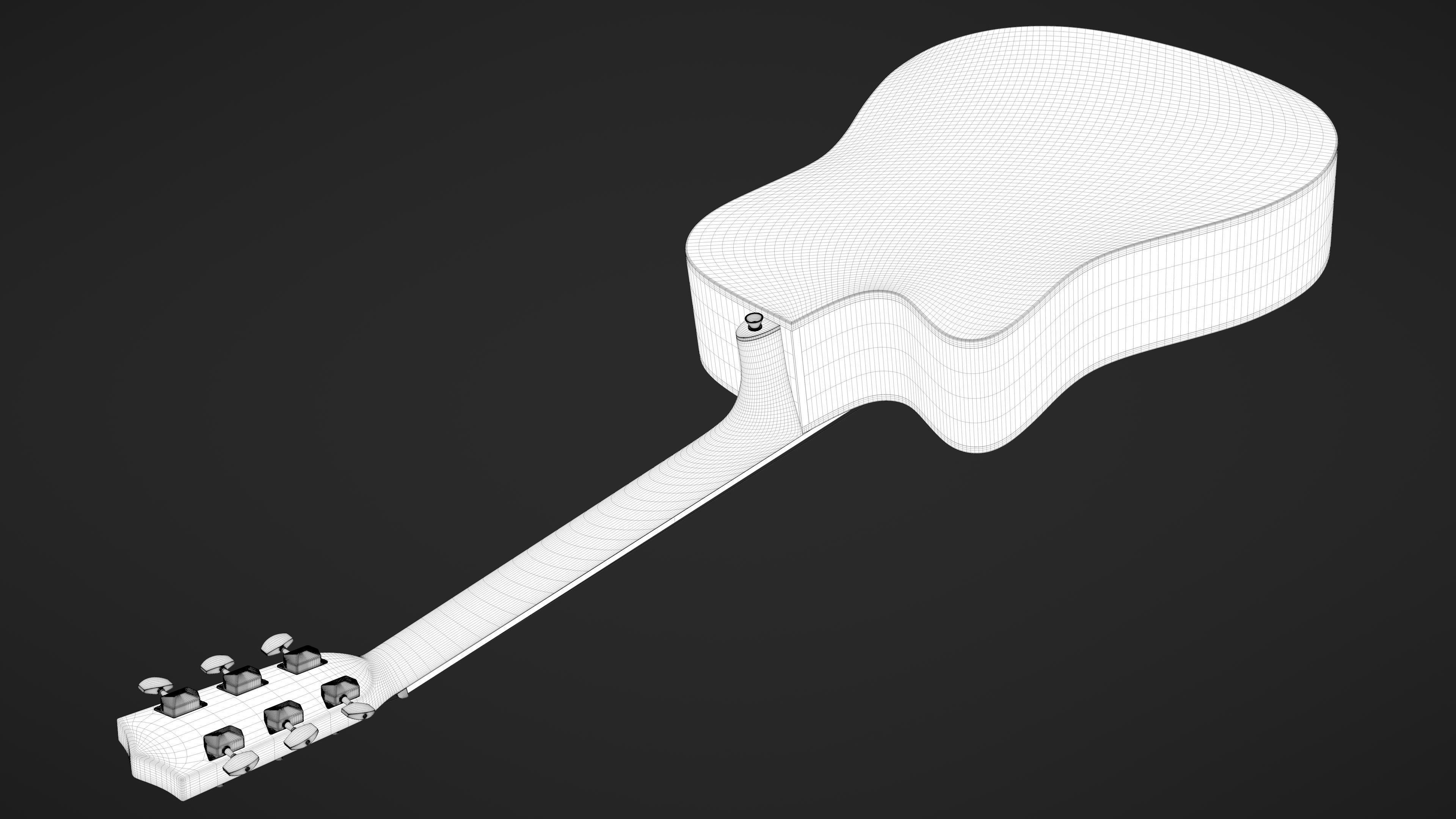 Auditorium Acoustic Guitar 3D model_31