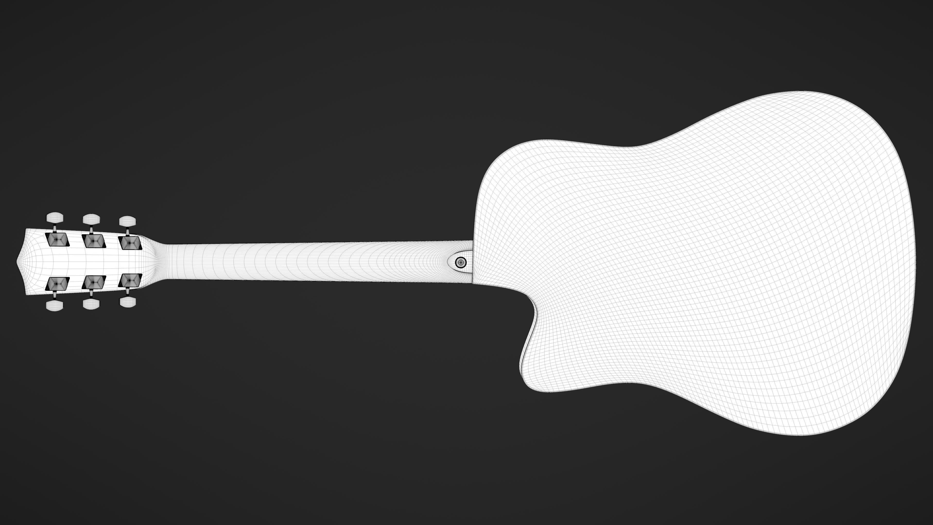 Auditorium Acoustic Guitar 3D model_36