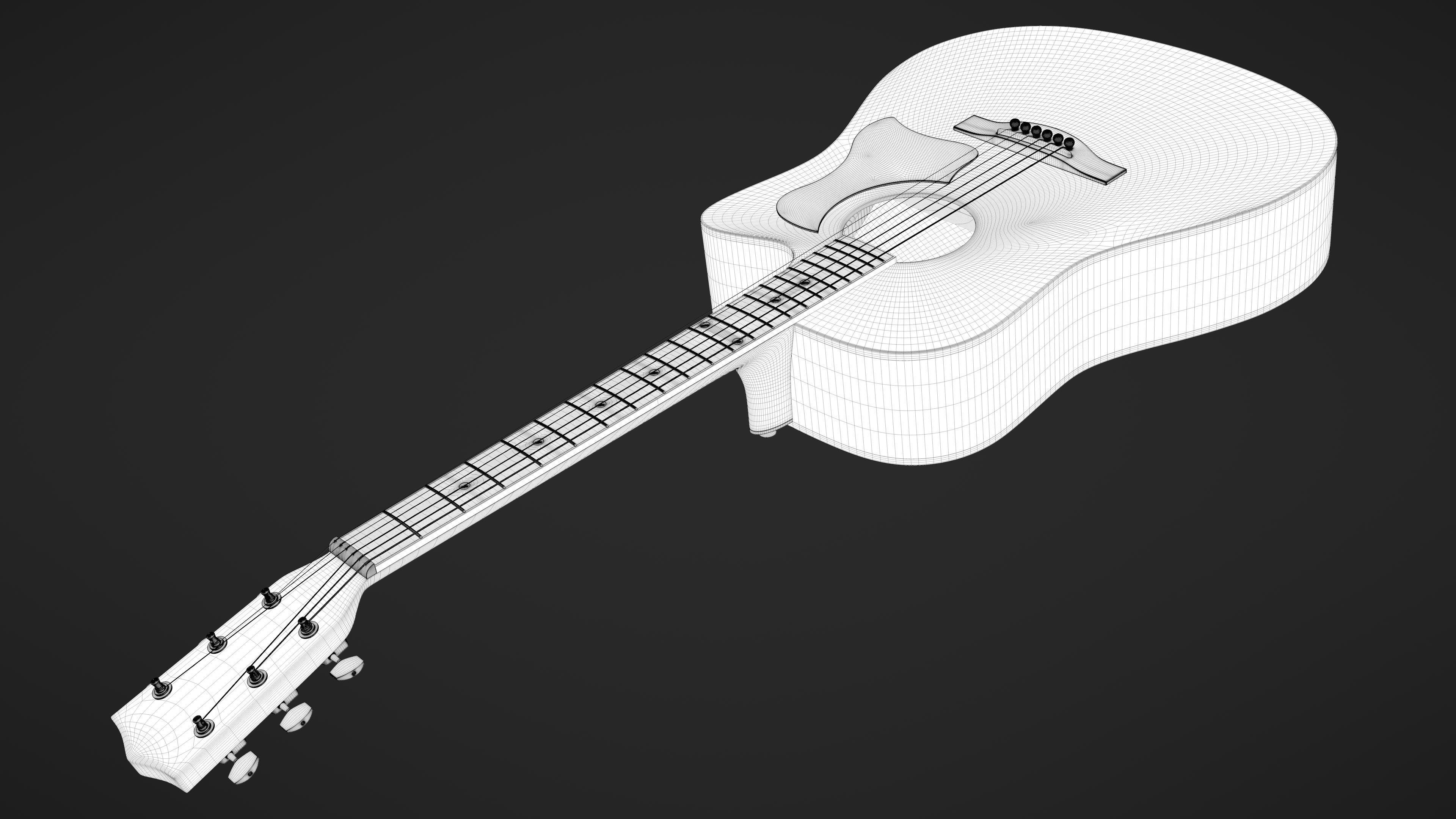 Auditorium Acoustic Guitar 3D model_27