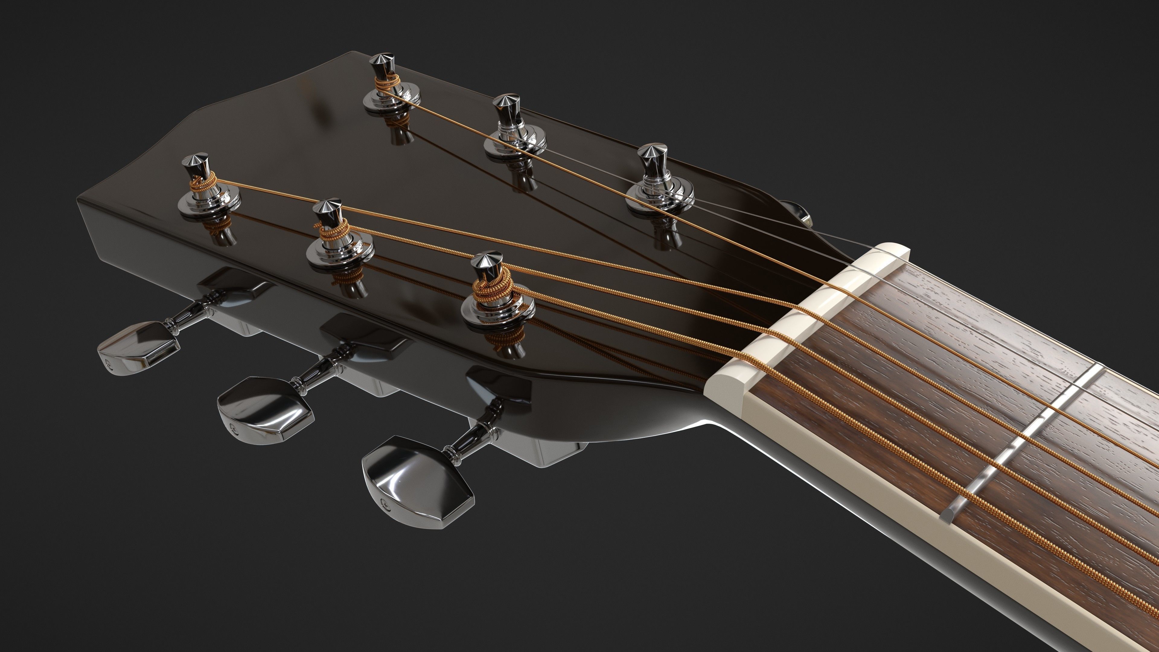 Auditorium Acoustic Guitar 3D model_19