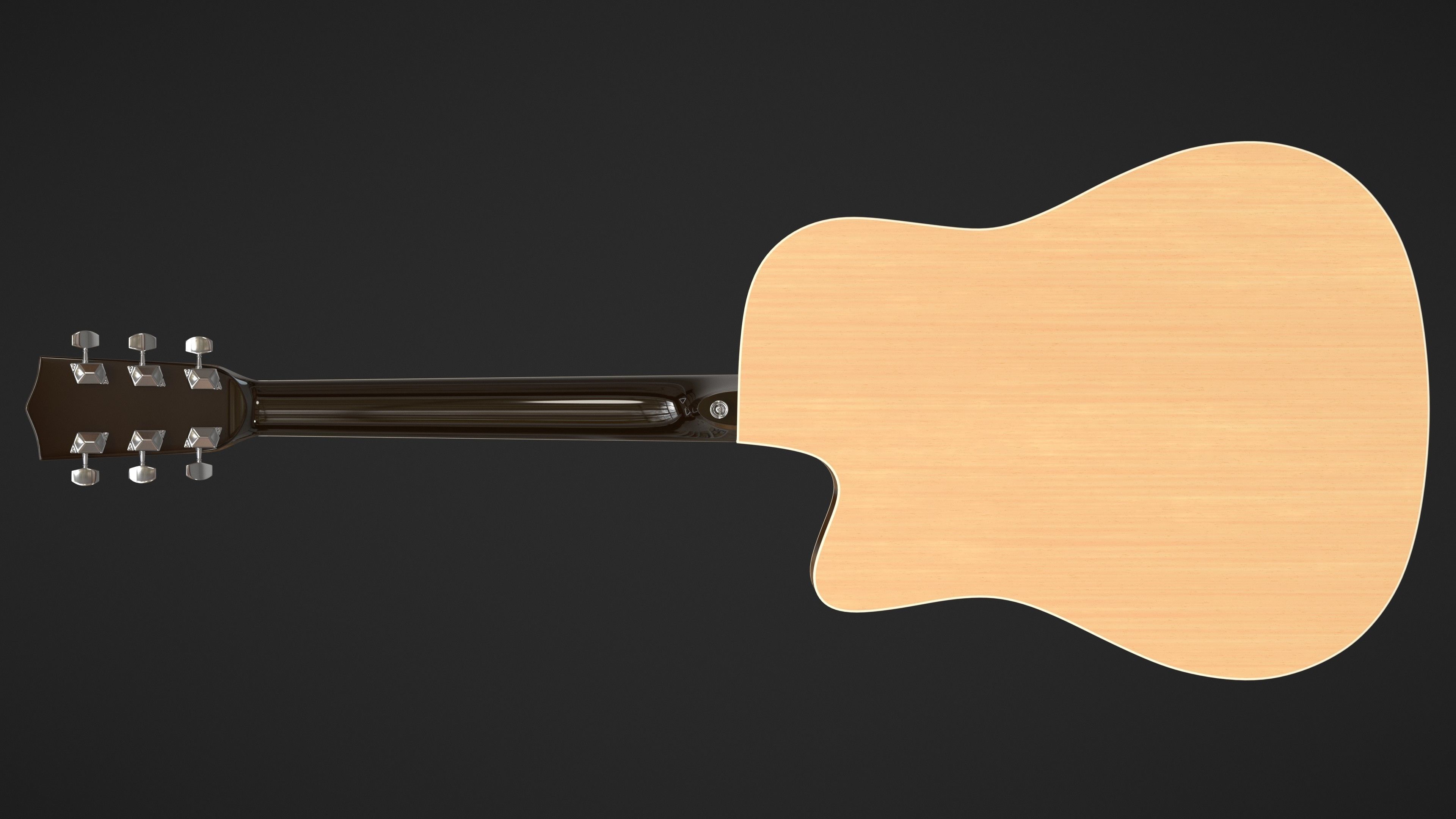 Auditorium Acoustic Guitar 3D model_13