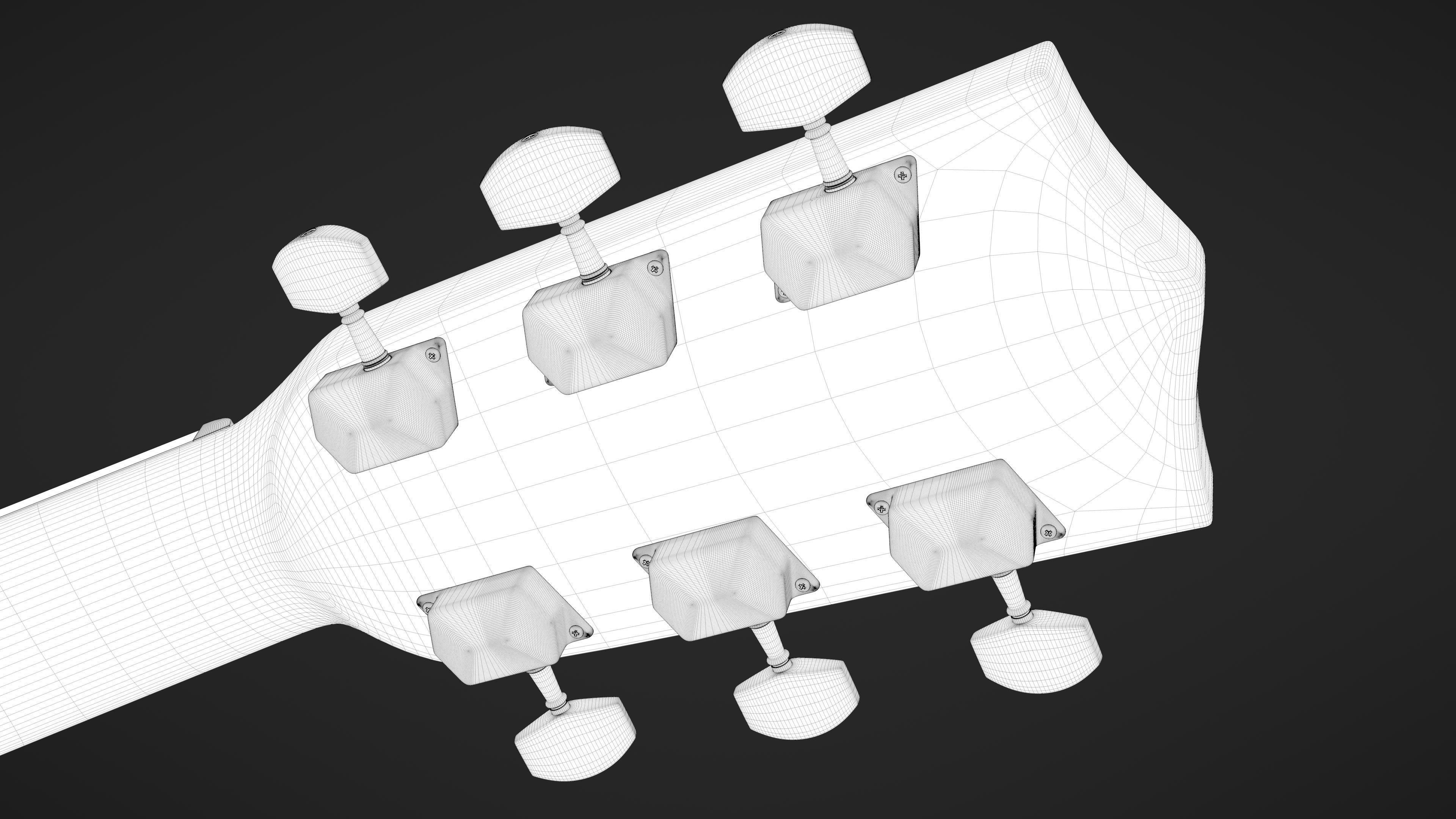 Auditorium Acoustic Guitar 3D model_43