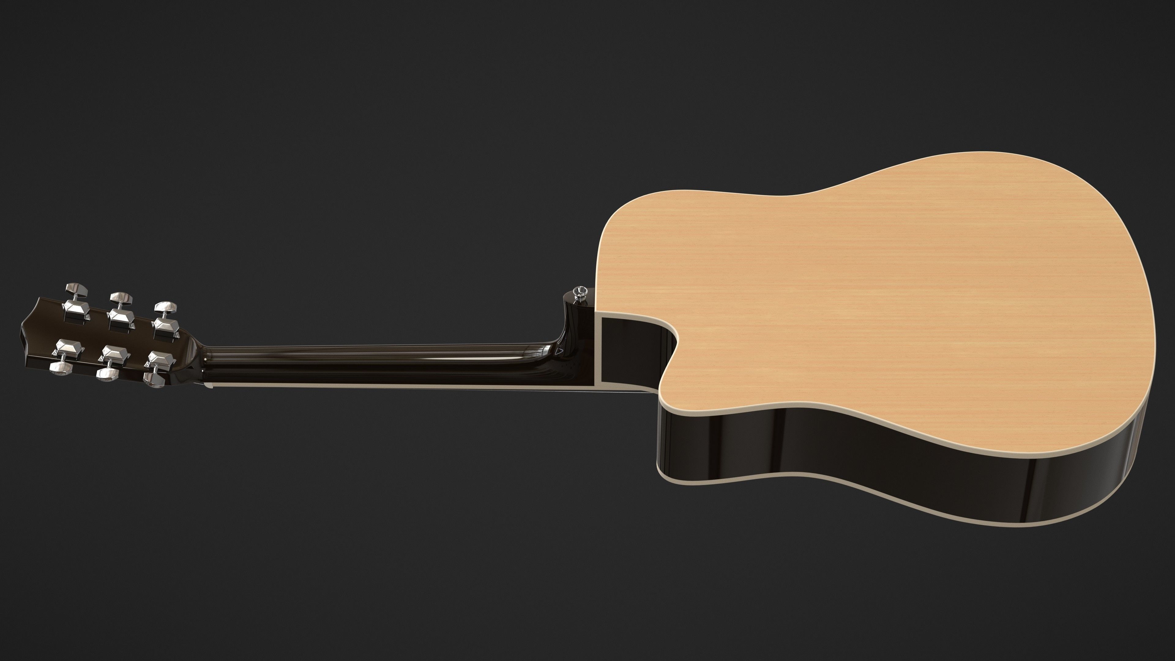 Auditorium Acoustic Guitar 3D model_12
