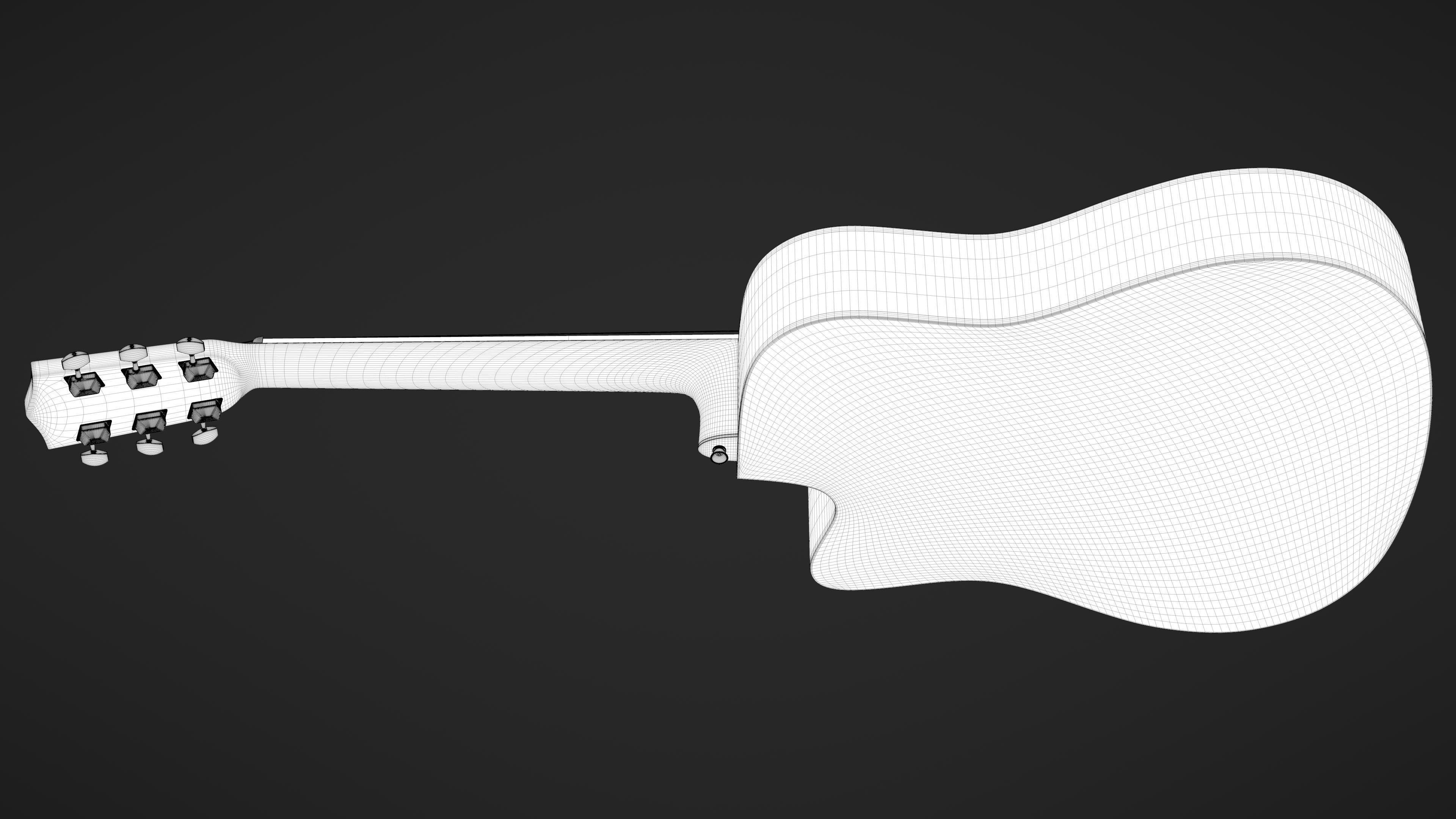 Auditorium Acoustic Guitar 3D model_37
