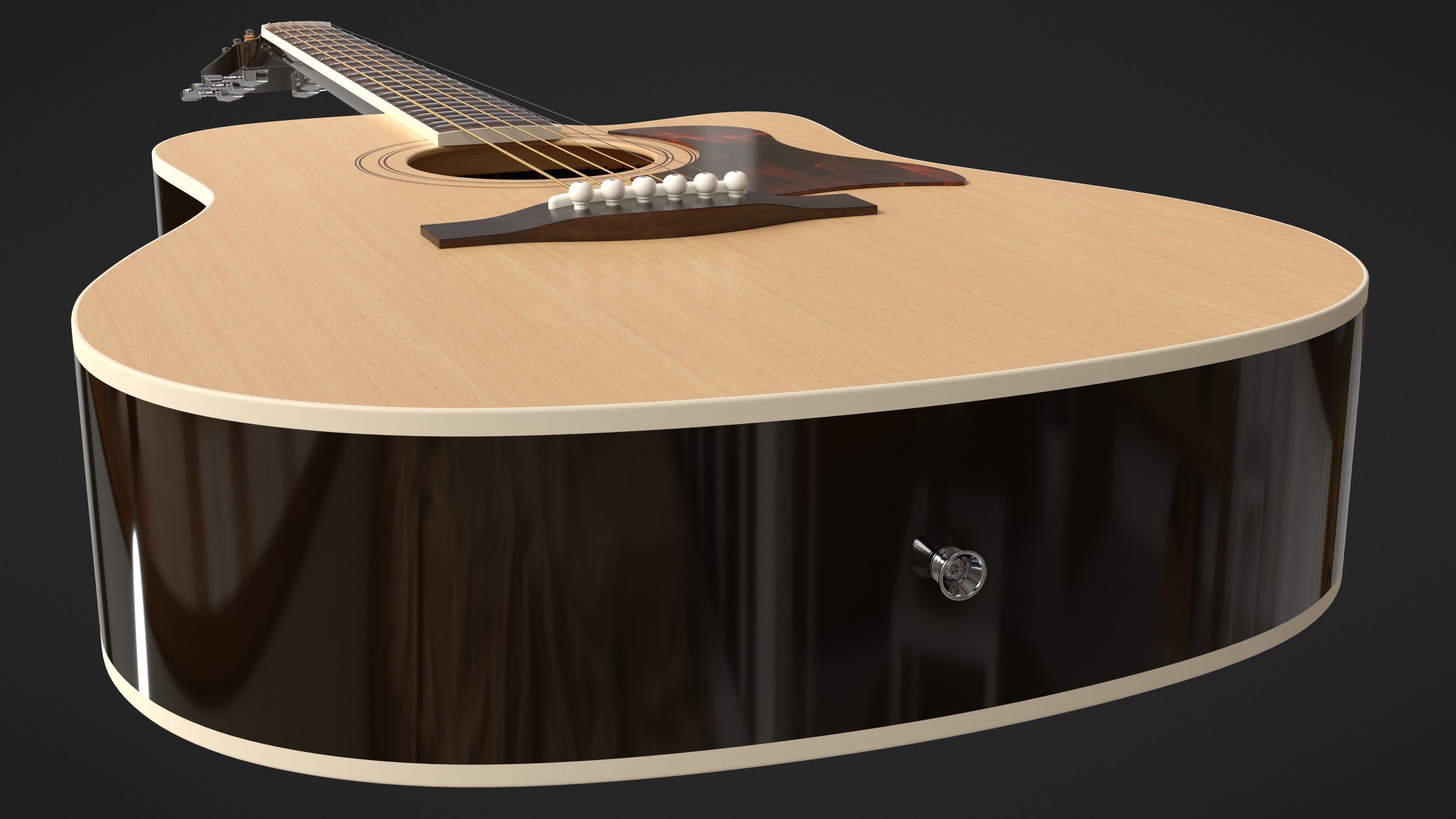 Auditorium Acoustic Guitar 3D model_21