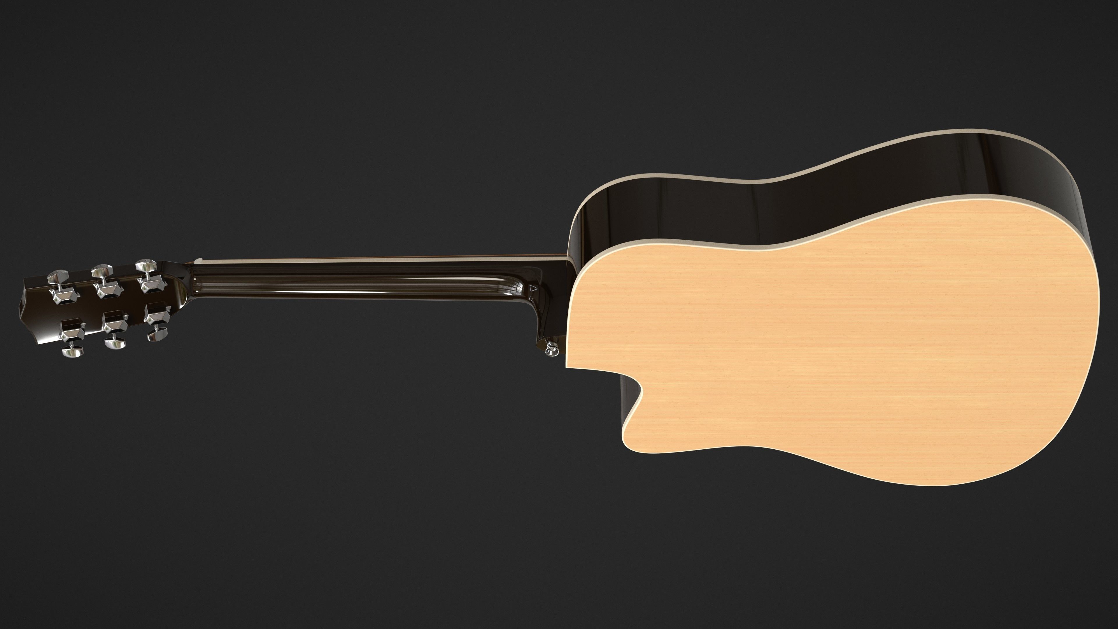 Auditorium Acoustic Guitar 3D model_14