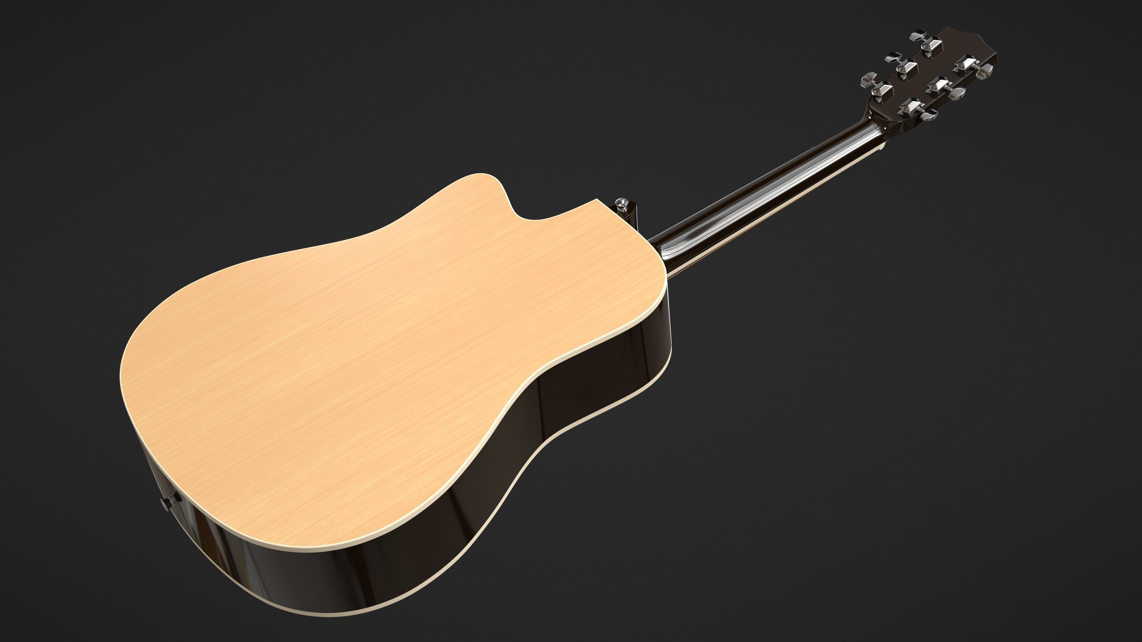 Auditorium Acoustic Guitar 3D model_5