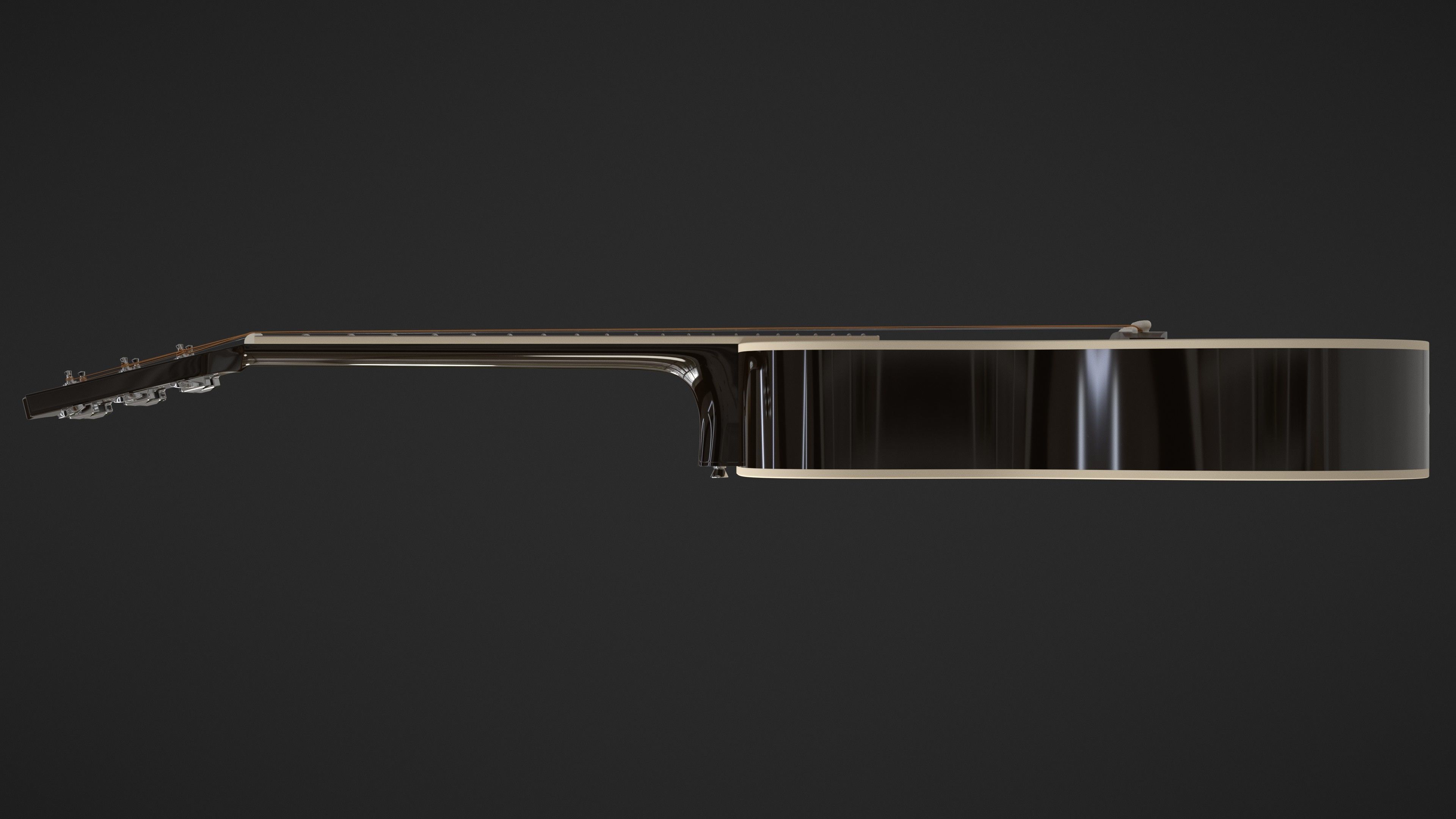 Auditorium Acoustic Guitar 3D model_15