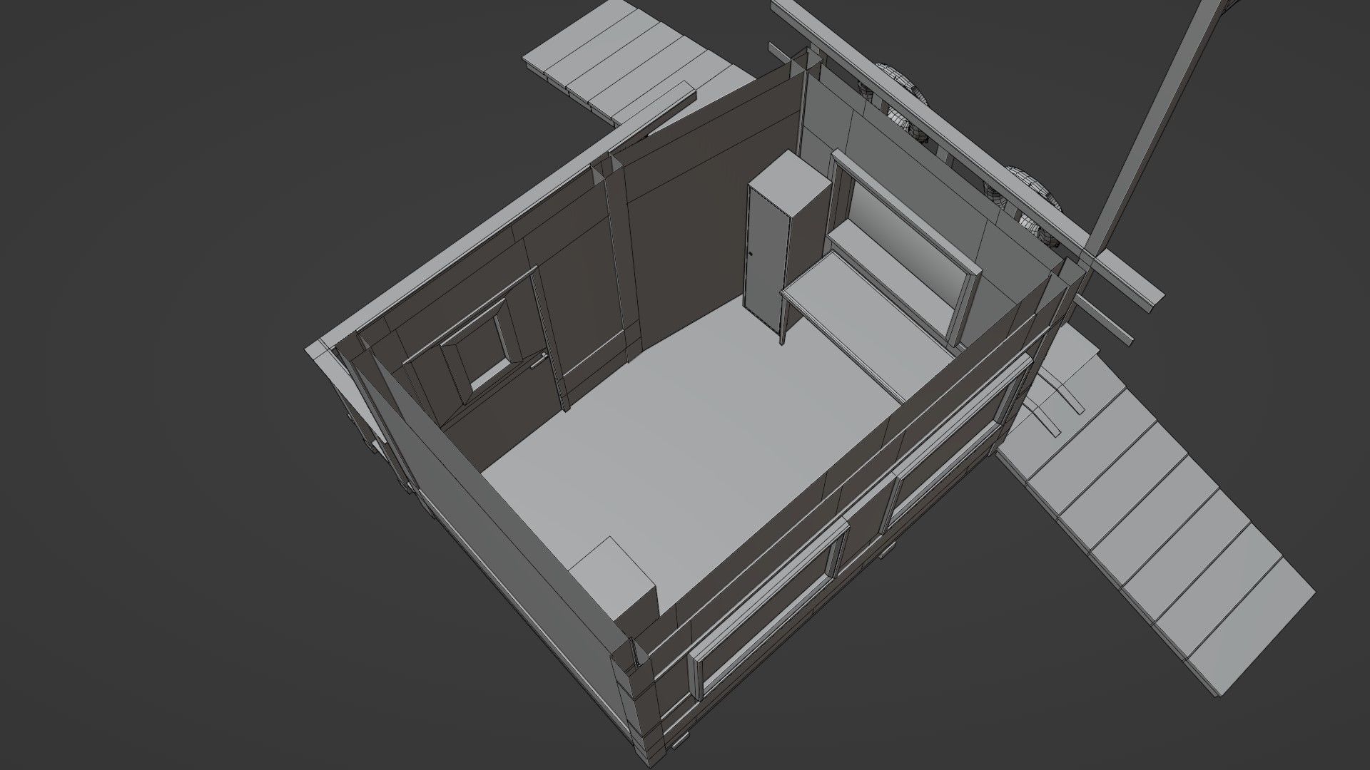 Lifestation post Lifeguard station Beach safety Low-poly 3D model_9