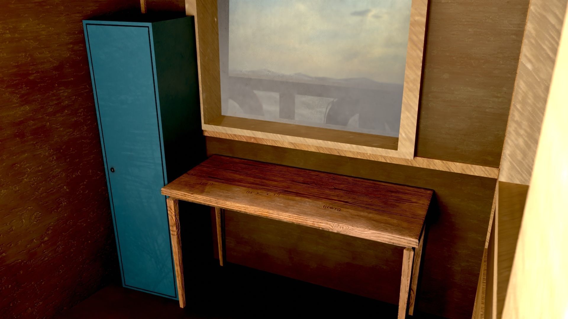 Lifestation post Lifeguard station Beach safety Low-poly 3D model_4