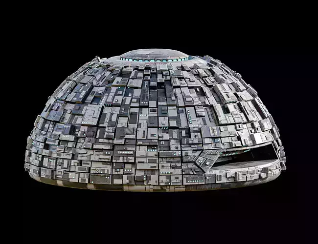 Sci-Fi Base SemiSphere Sphere Hemisphere Lowpoly