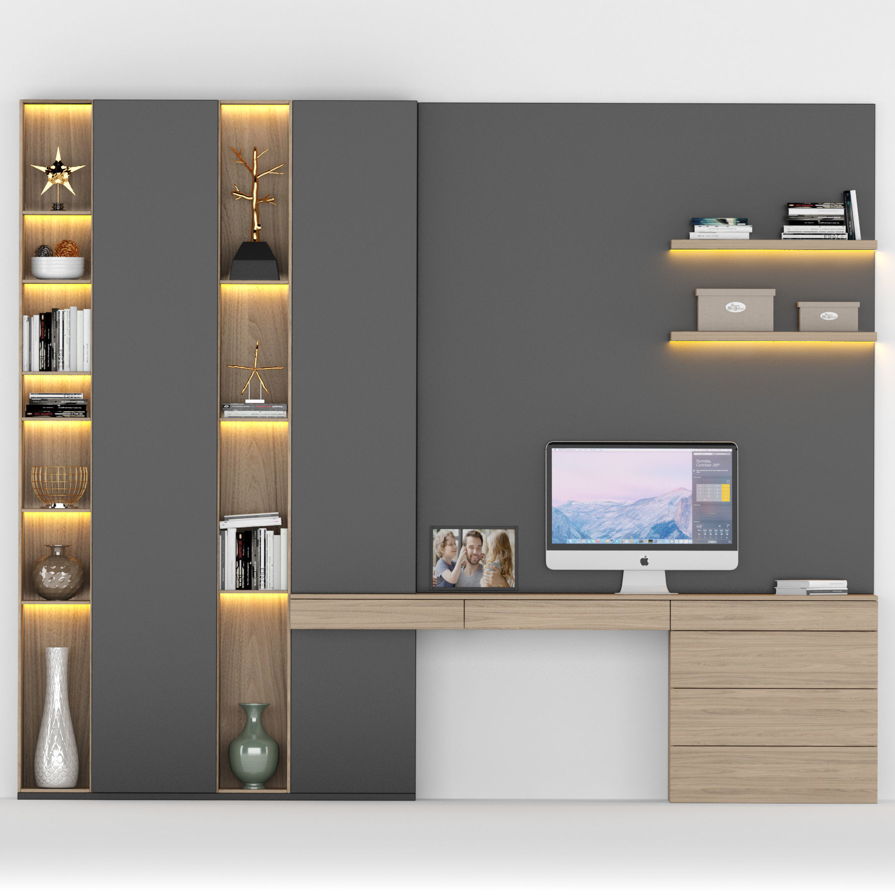 shelf and working table 1 3D model_1