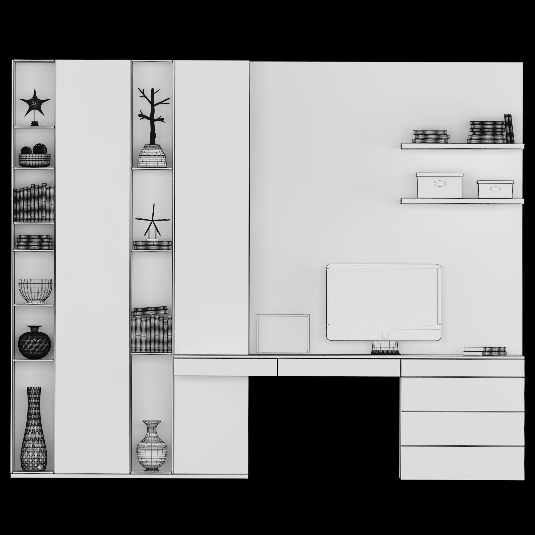 shelf and working table 1 3D model_3