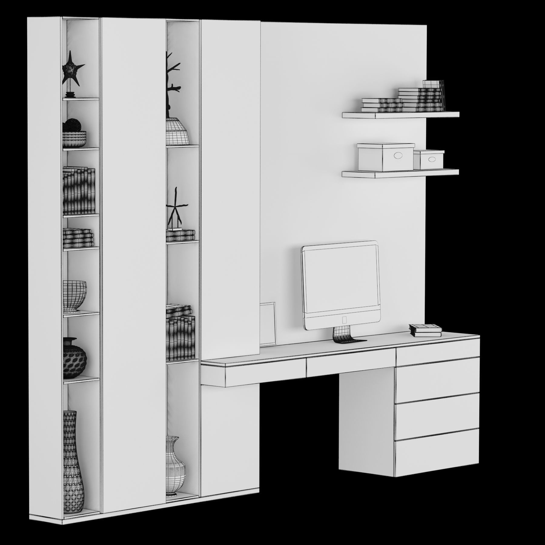 shelf and working table 1 3D model_5
