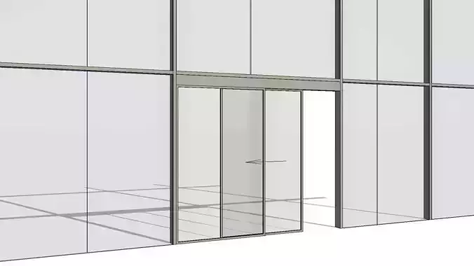 Curtain Wall Automatic Single Sliding Door