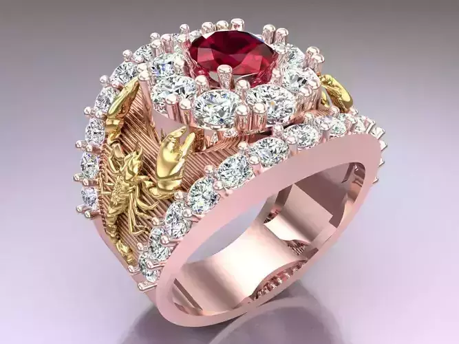 Scorpion Ring - Diamond Rings - N5424