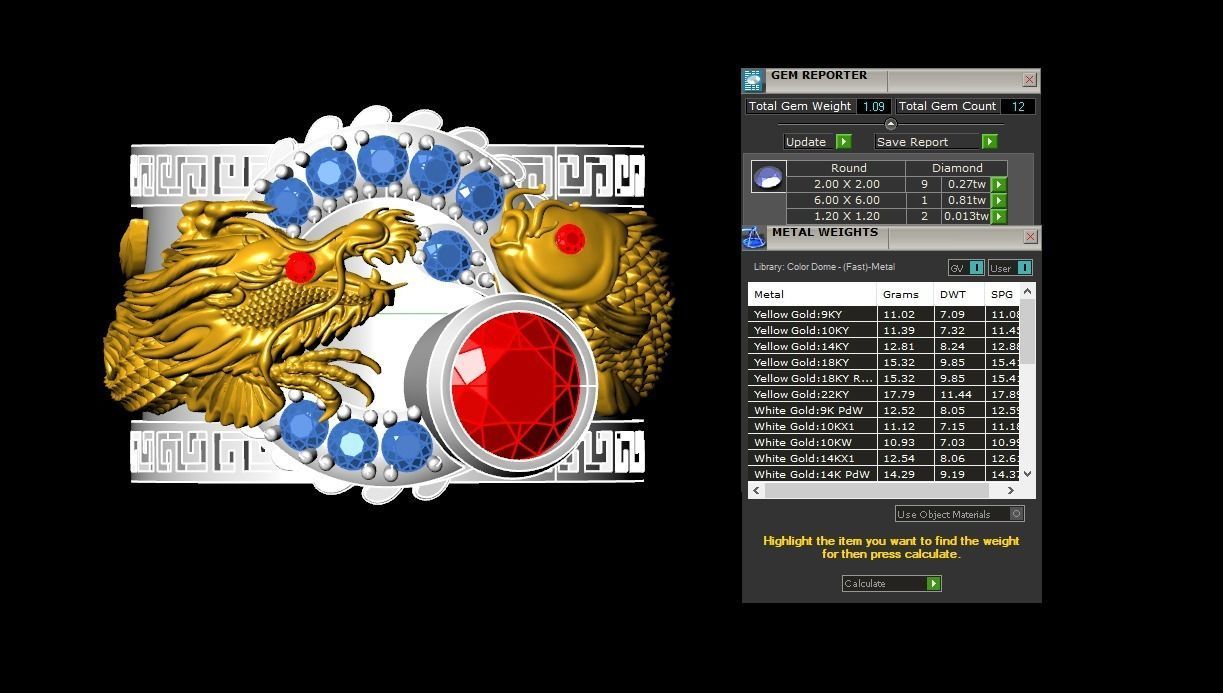 Nhan ca chep hoa rong 3dm 3D print model_1