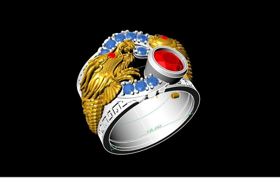 Nhan ca chep hoa rong 3dm 3D print model_3