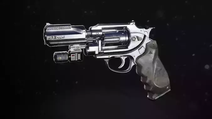 Magnum Modern Revolver Low-poly 3D model