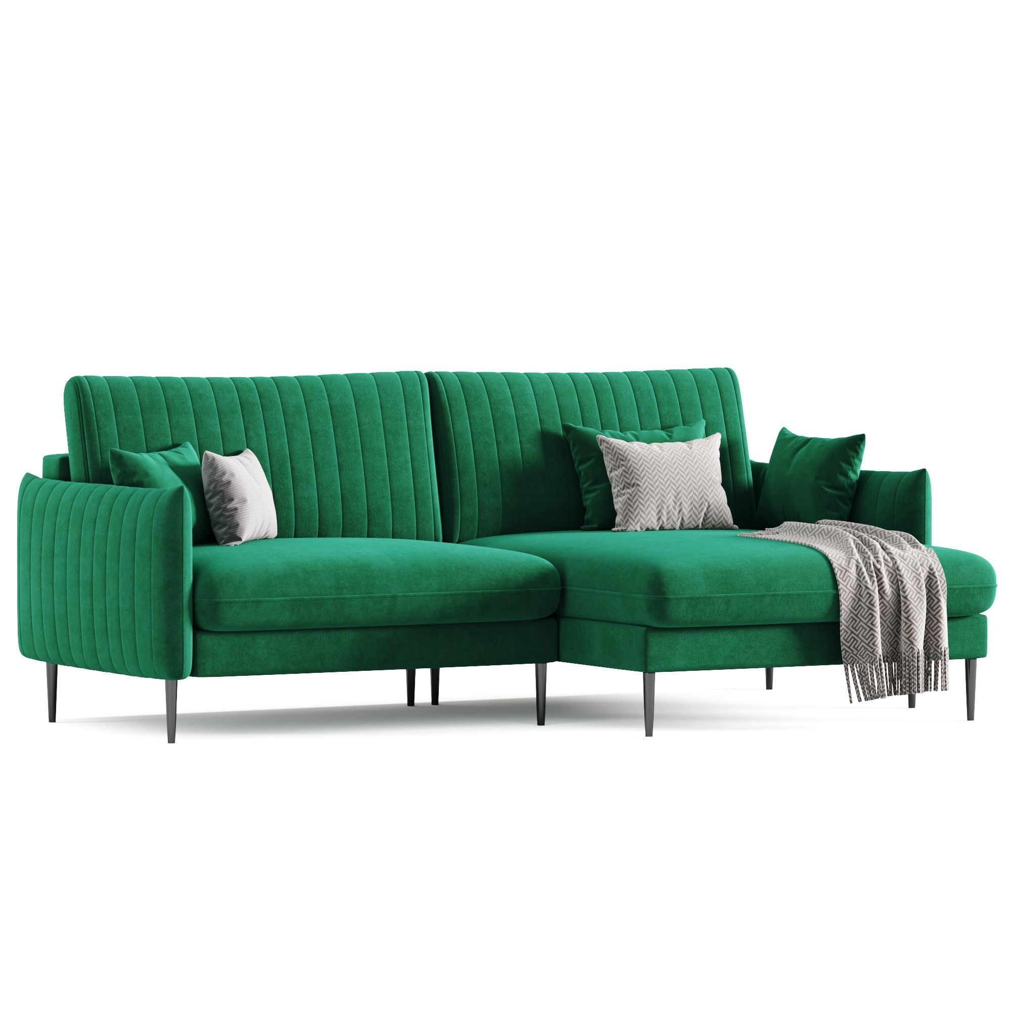 Svaut velvet Sofa 3D model_9