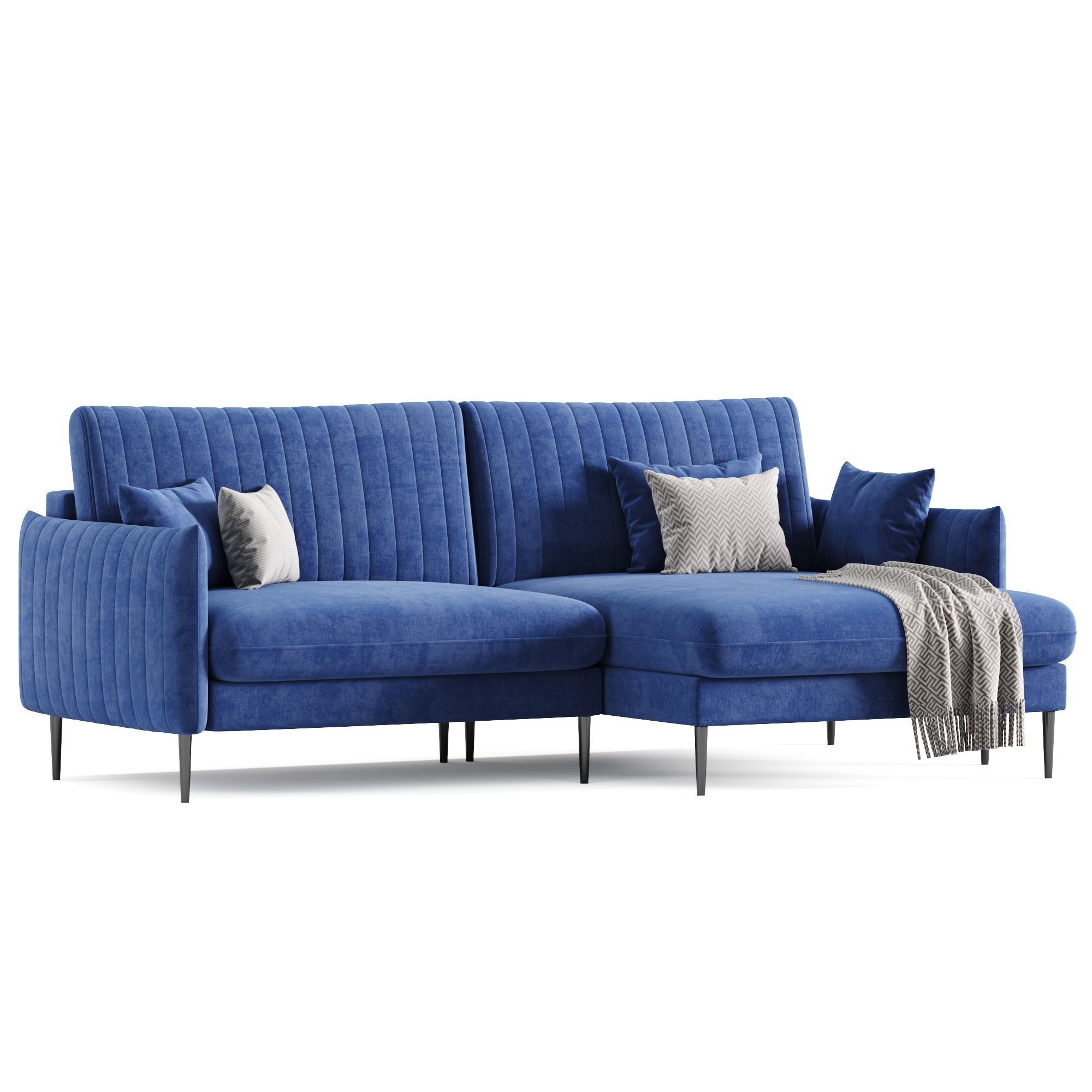 Svaut velvet Sofa 3D model_7