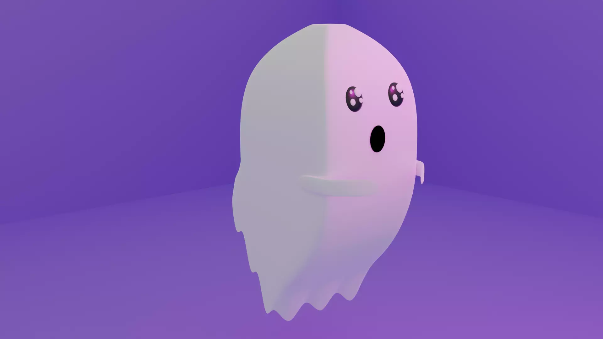 Ghost 3D Low-poly 3D model_0