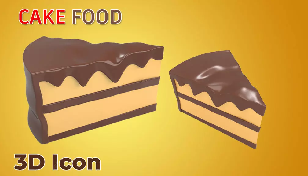 cake food 3d  Low-poly 3D model_0