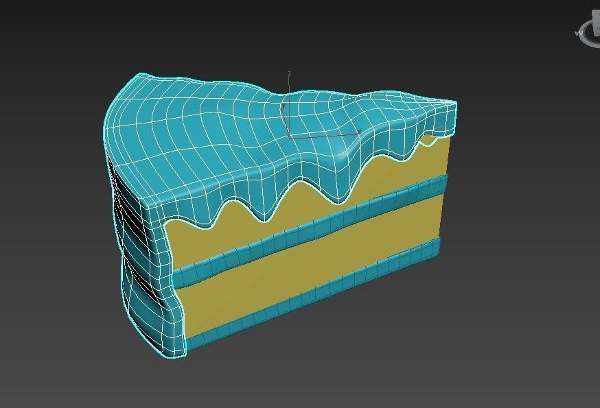 cake food 3d  Low-poly 3D model_3