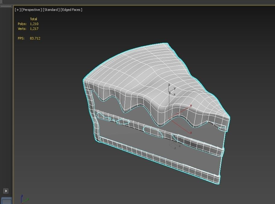 cake food 3d  Low-poly 3D model_10