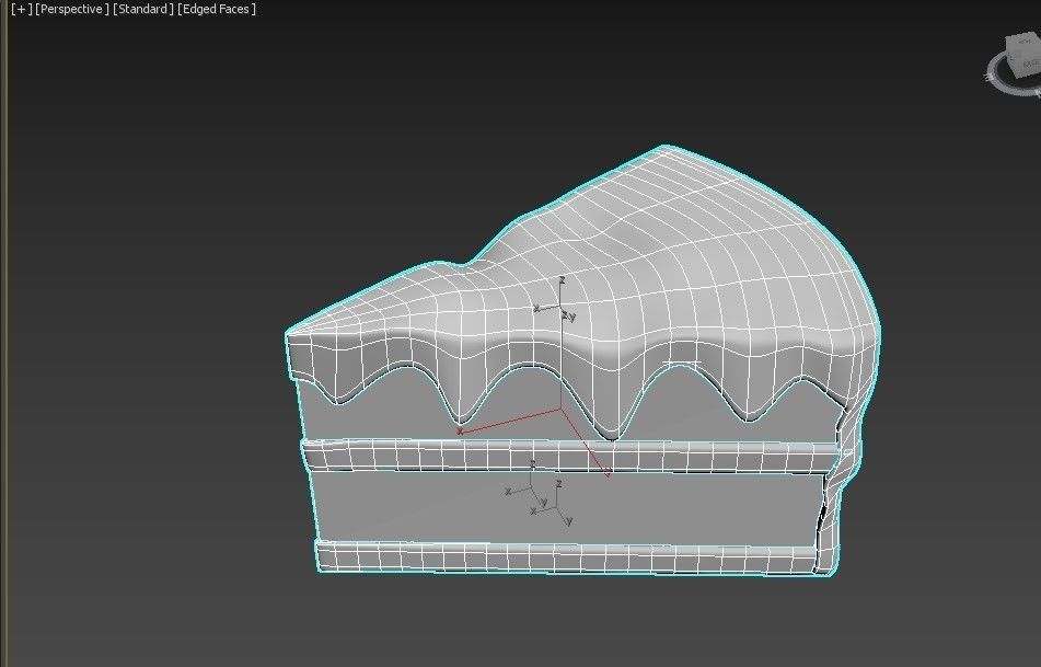 cake food 3d  Low-poly 3D model_7