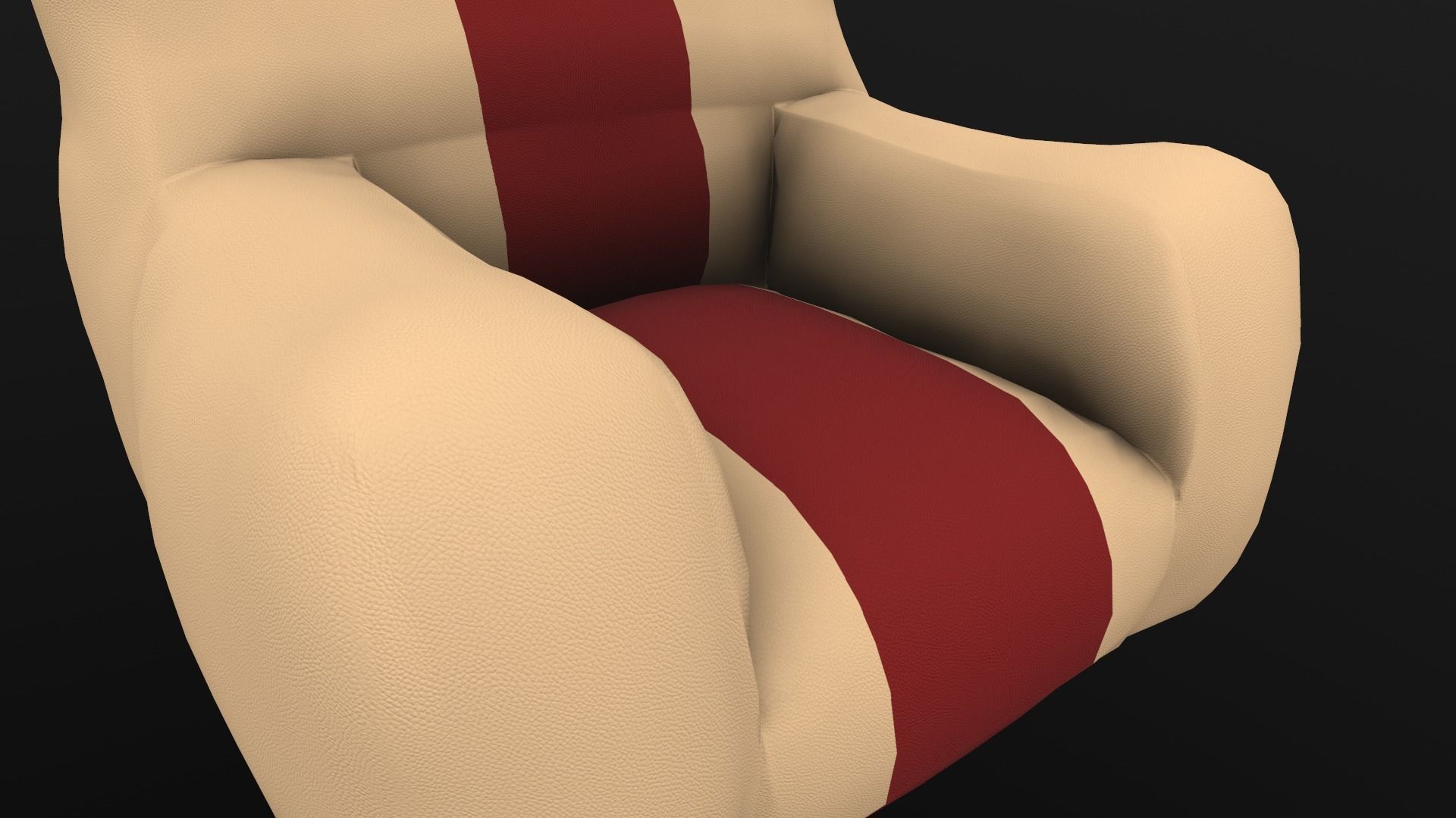 Beam Sofa AR VR PBR  Lowpoly with game ready 3d Model Low-poly 3D model_13