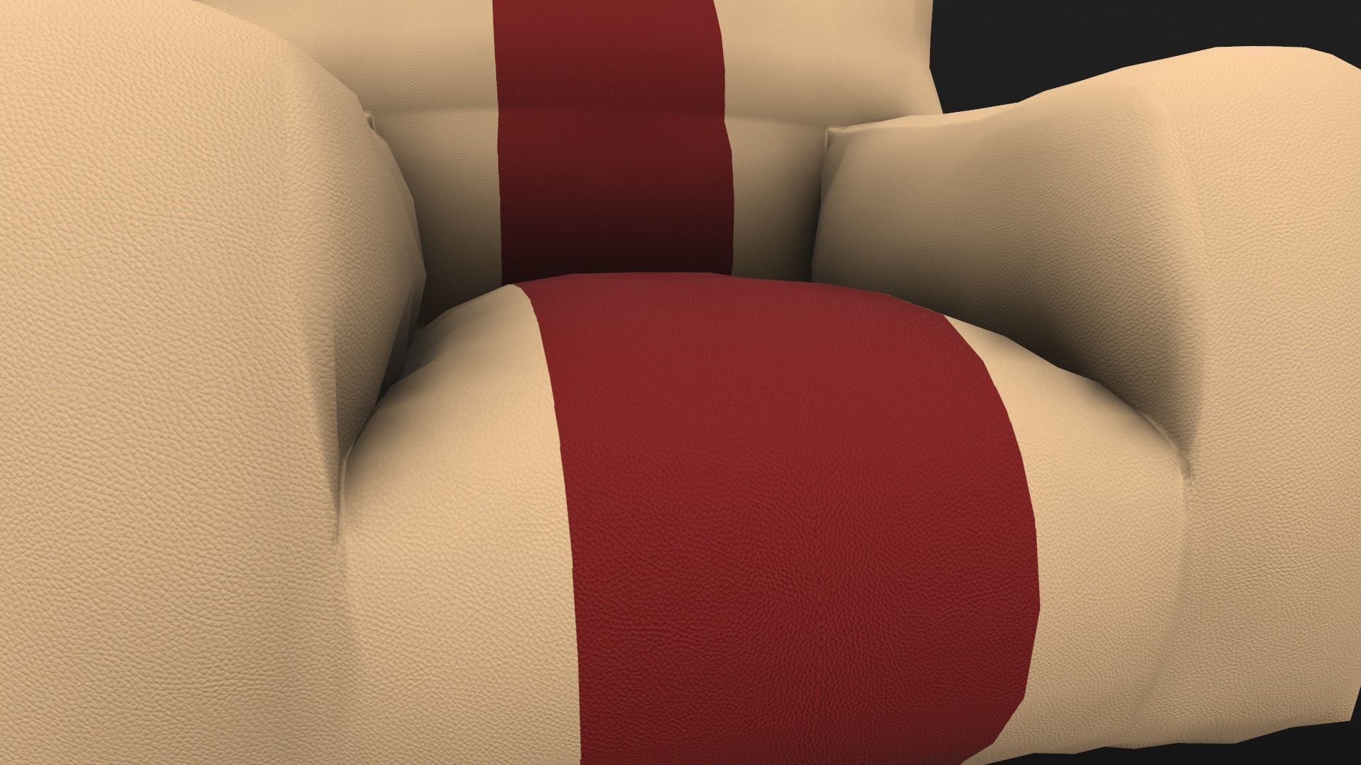 Beam Sofa AR VR PBR  Lowpoly with game ready 3d Model Low-poly 3D model_14
