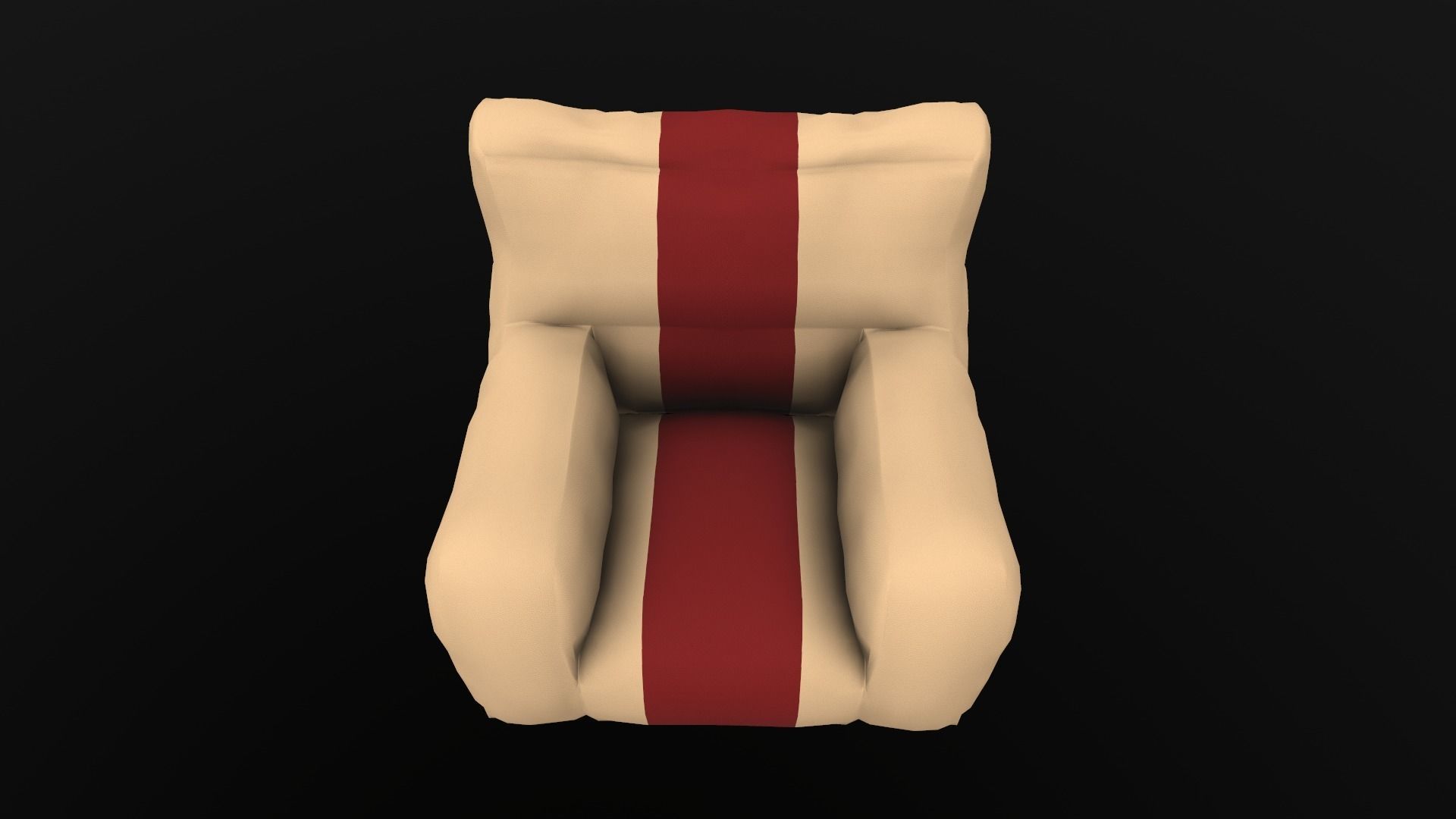 Beam Sofa AR VR PBR  Lowpoly with game ready 3d Model Low-poly 3D model_11