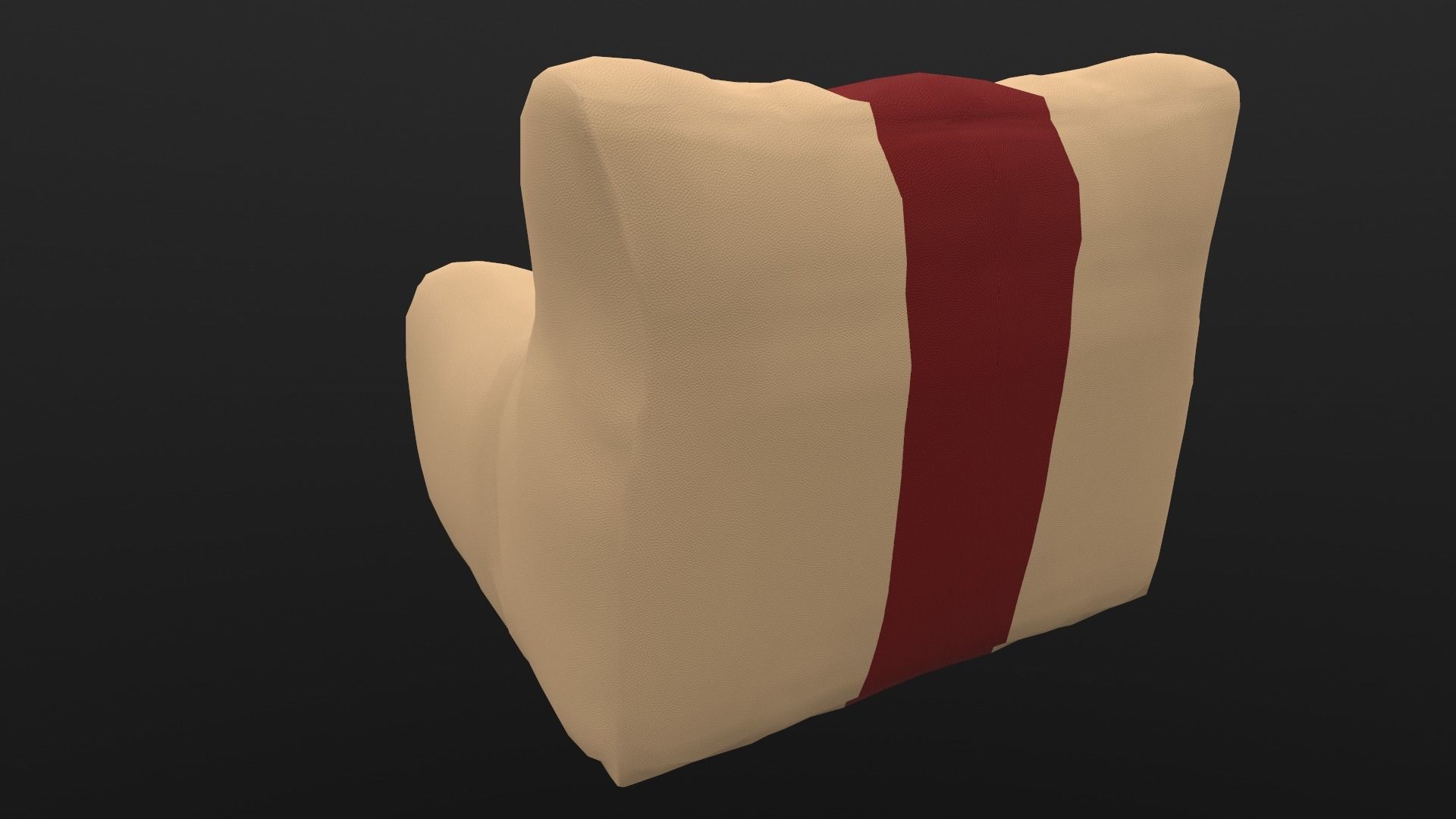 Beam Sofa AR VR PBR  Lowpoly with game ready 3d Model Low-poly 3D model_6