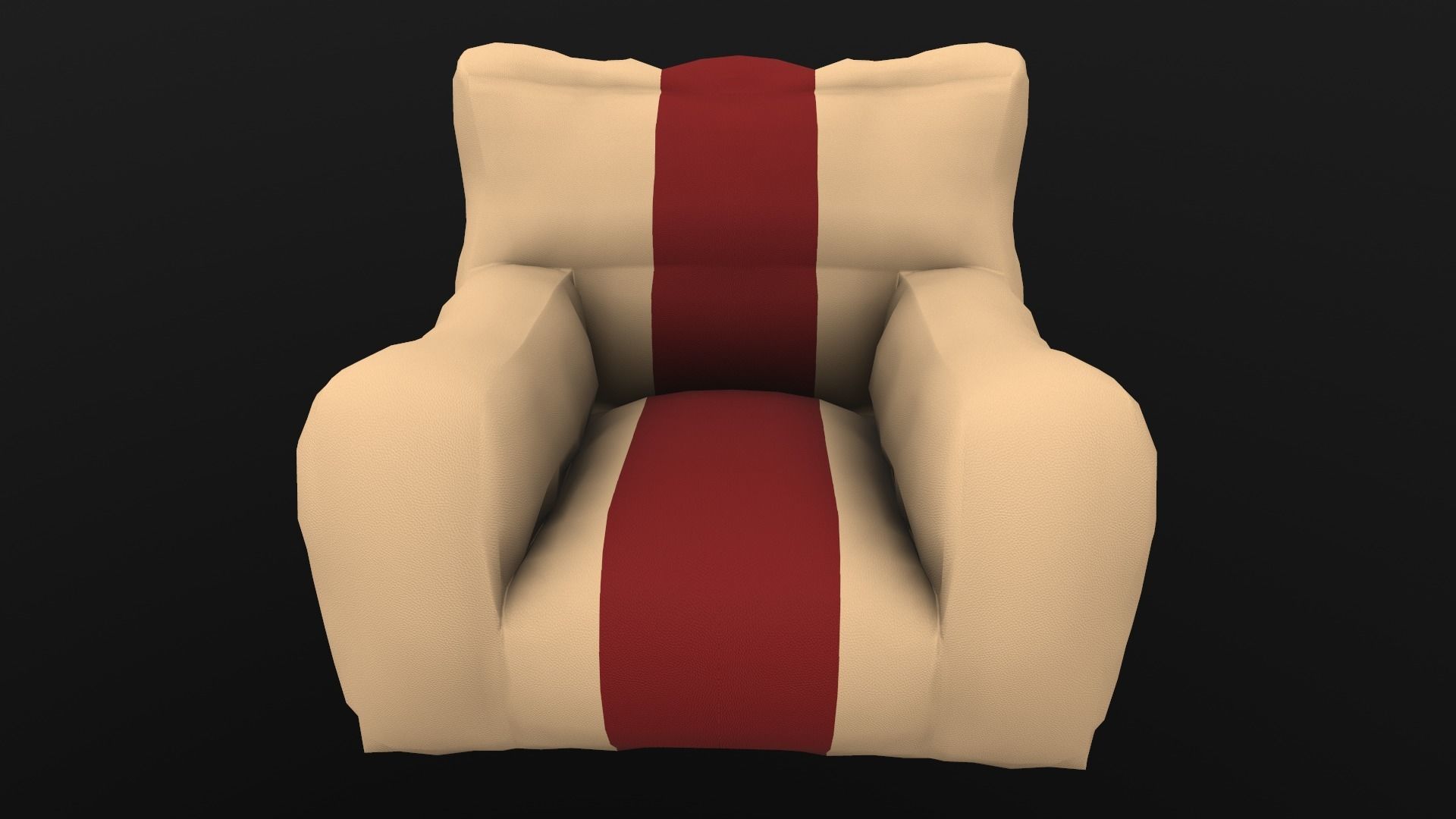 Beam Sofa AR VR PBR  Lowpoly with game ready 3d Model Low-poly 3D model_2