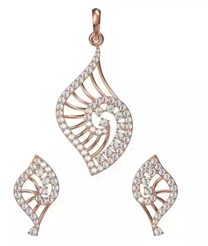 Women Earrings Pendant Set STL JCD Details