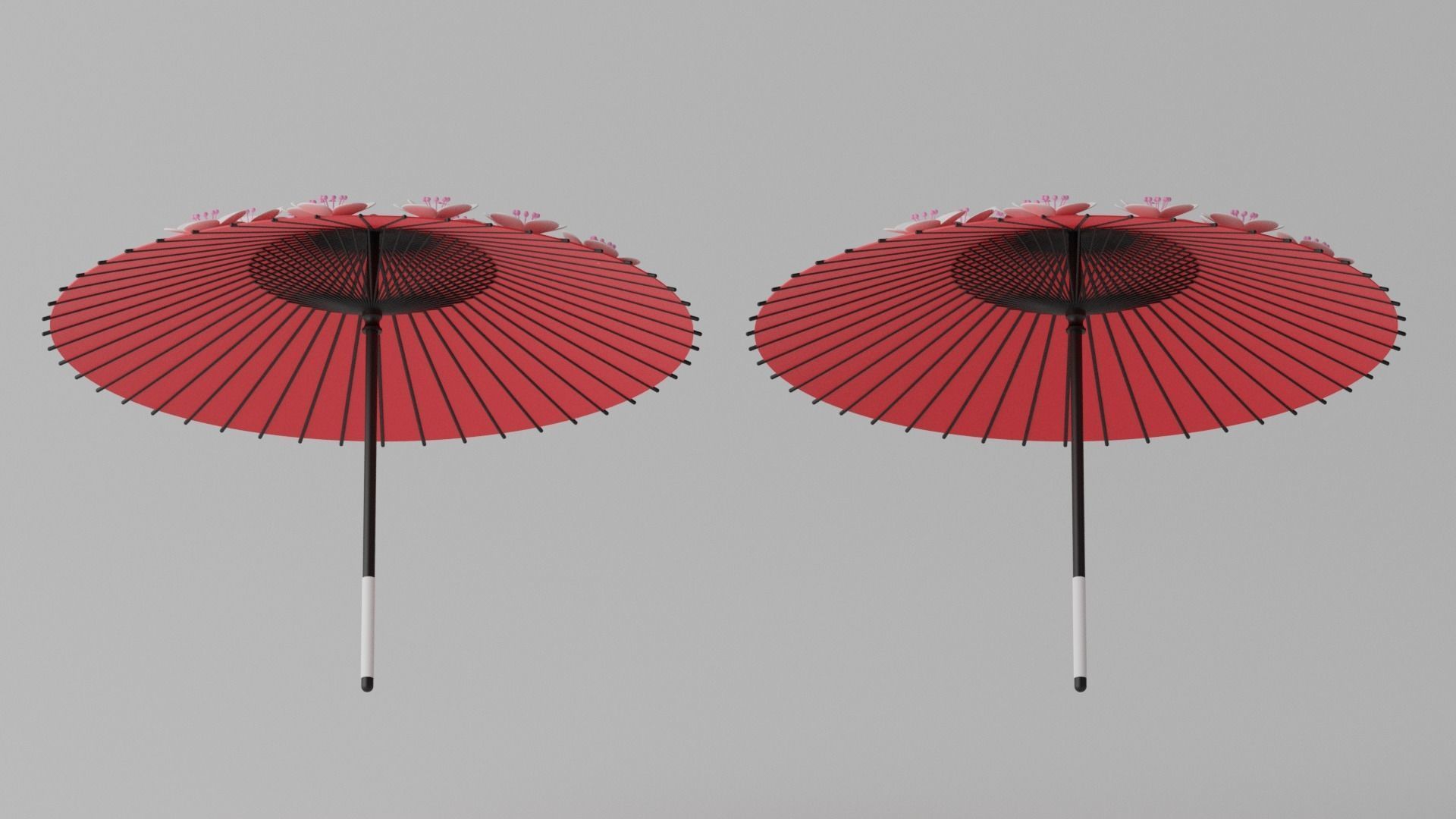 Cartoon Japanese Umbrella Collection 1 3D model_5