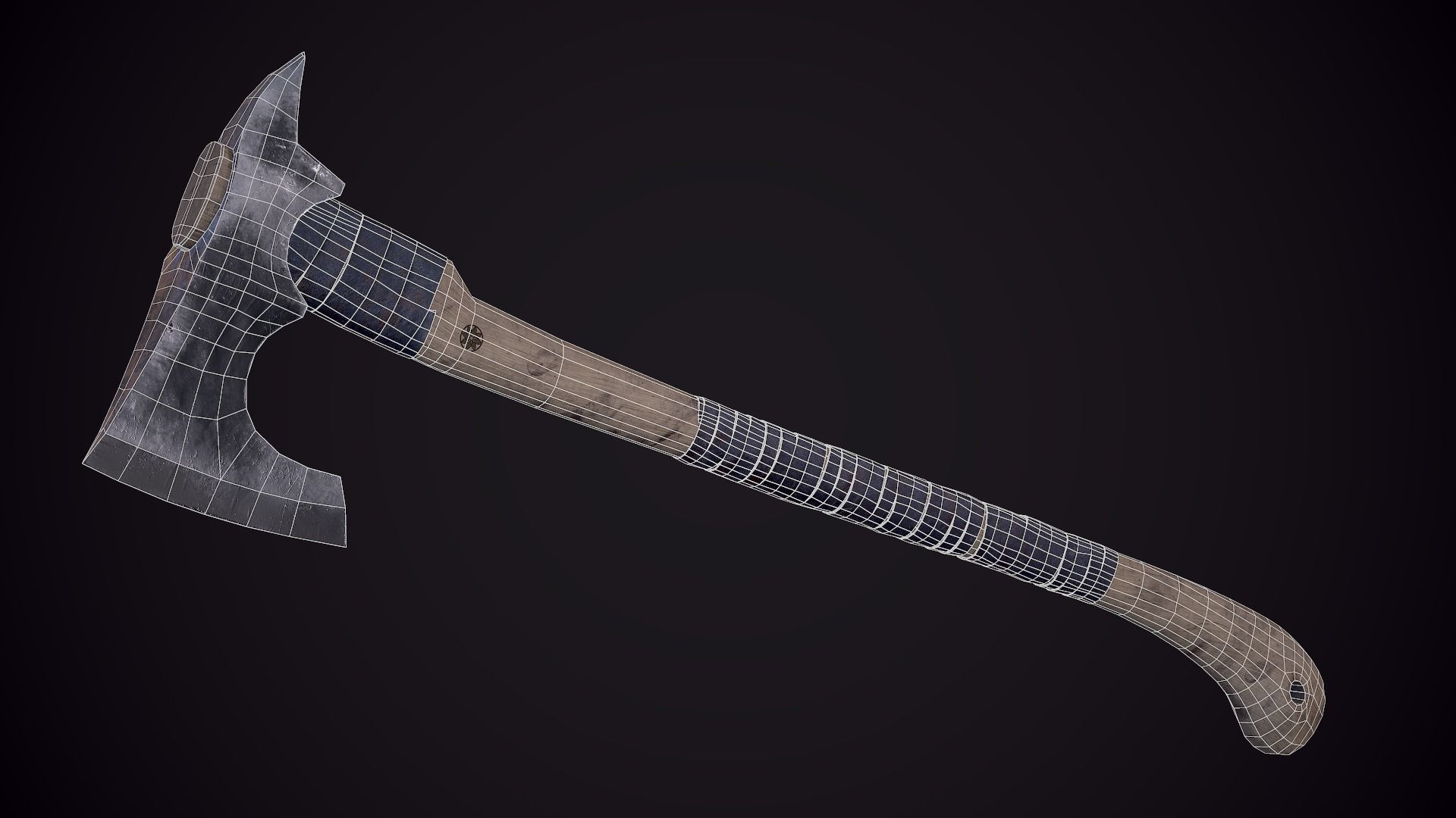 Survival Axe 3D Model Low-poly 3D model_2